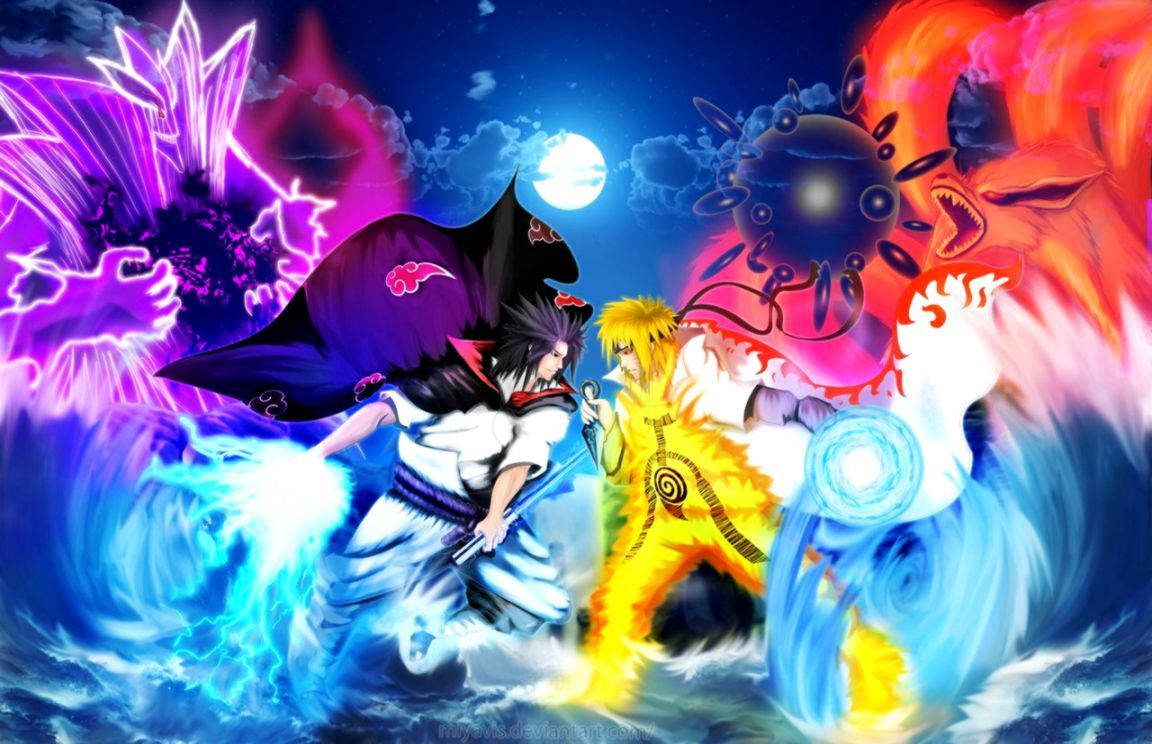 Dope Anime Adult Naruto Vs Sasuke Wallpaper