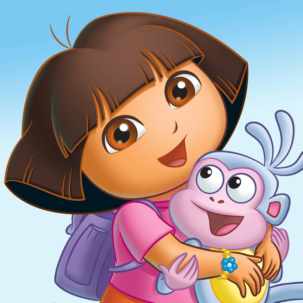 Dora The Explorer Hugging Boots Wallpaper