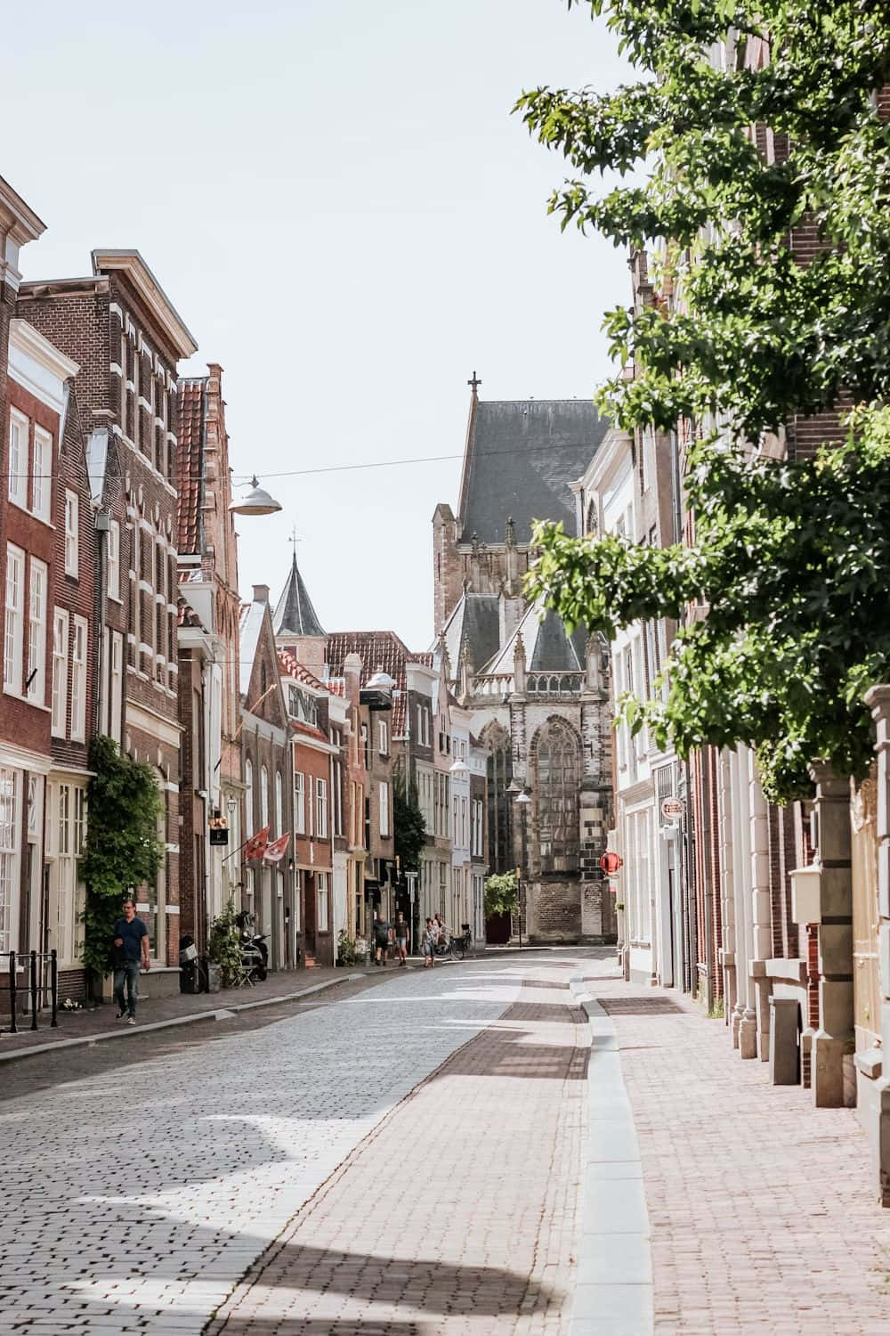 Dordrecht Historic City Center Street View Wallpaper