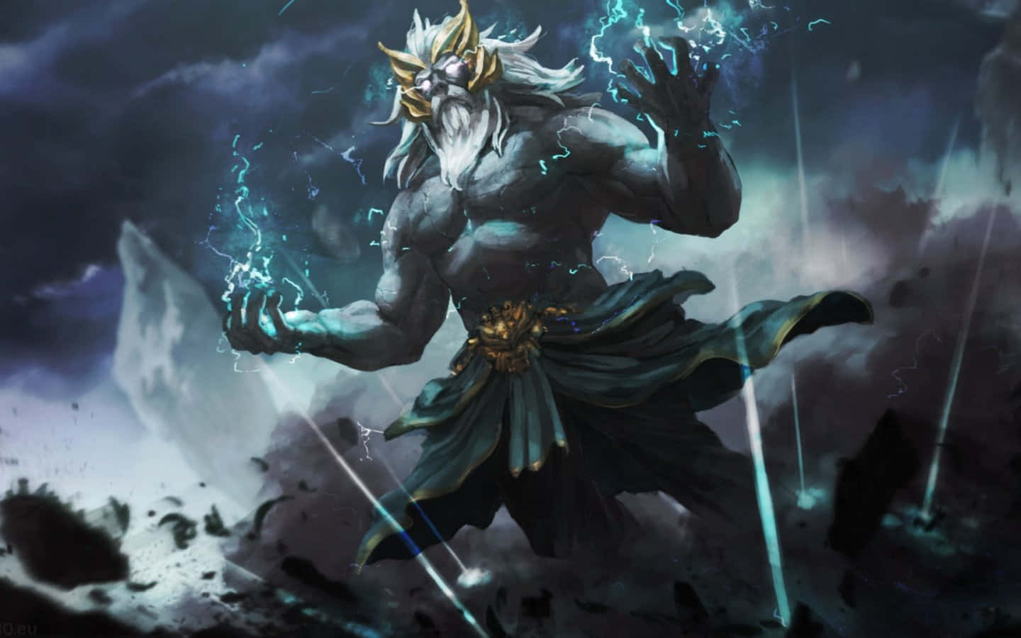 Dota 2 Zeus Unleashing Power Wallpaper