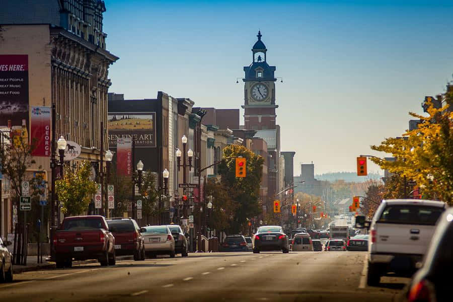 Downtown Peterborough Clock Tower Wallpaper