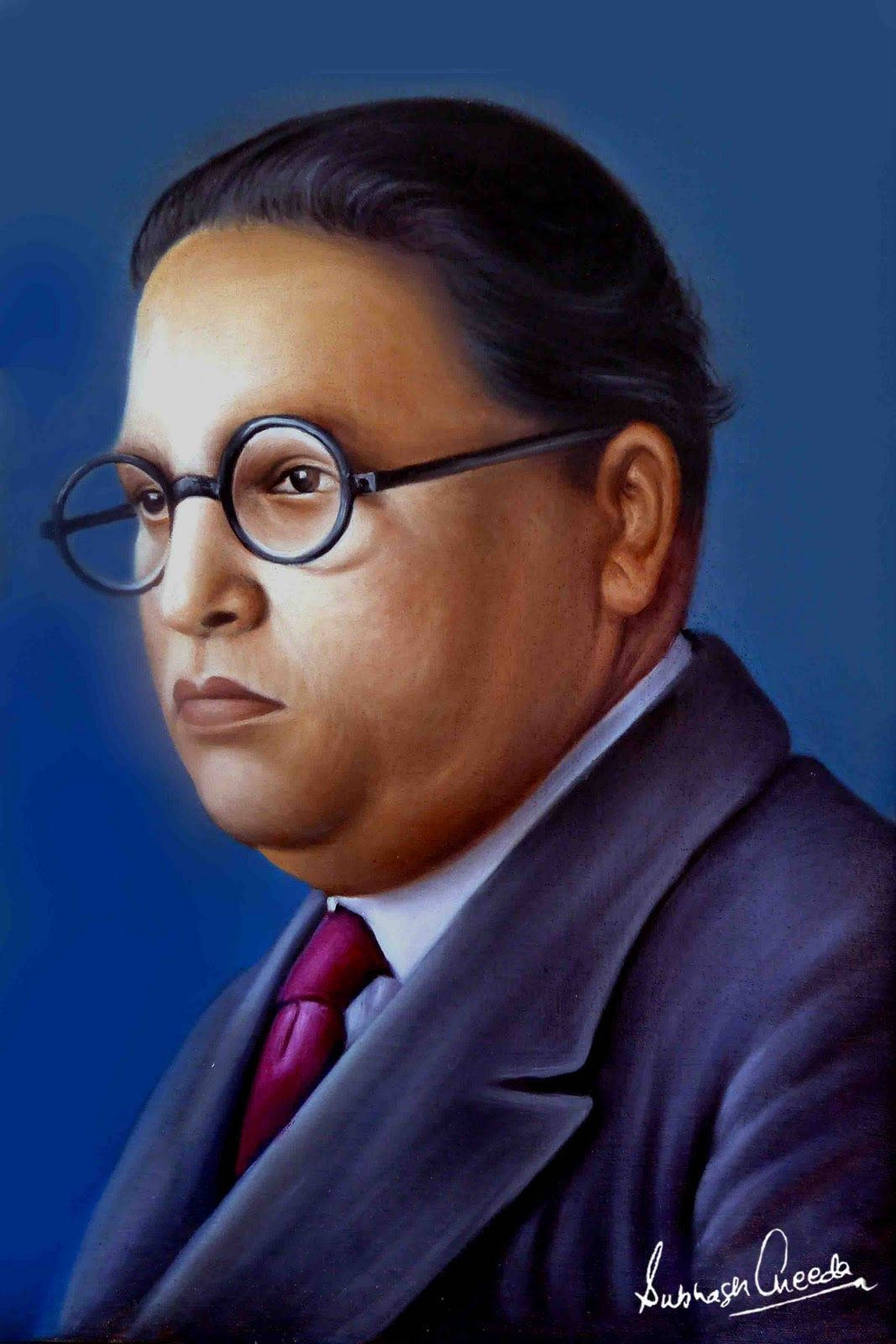 Dr Babasaheb Ambedkar Serious Side View Wallpaper