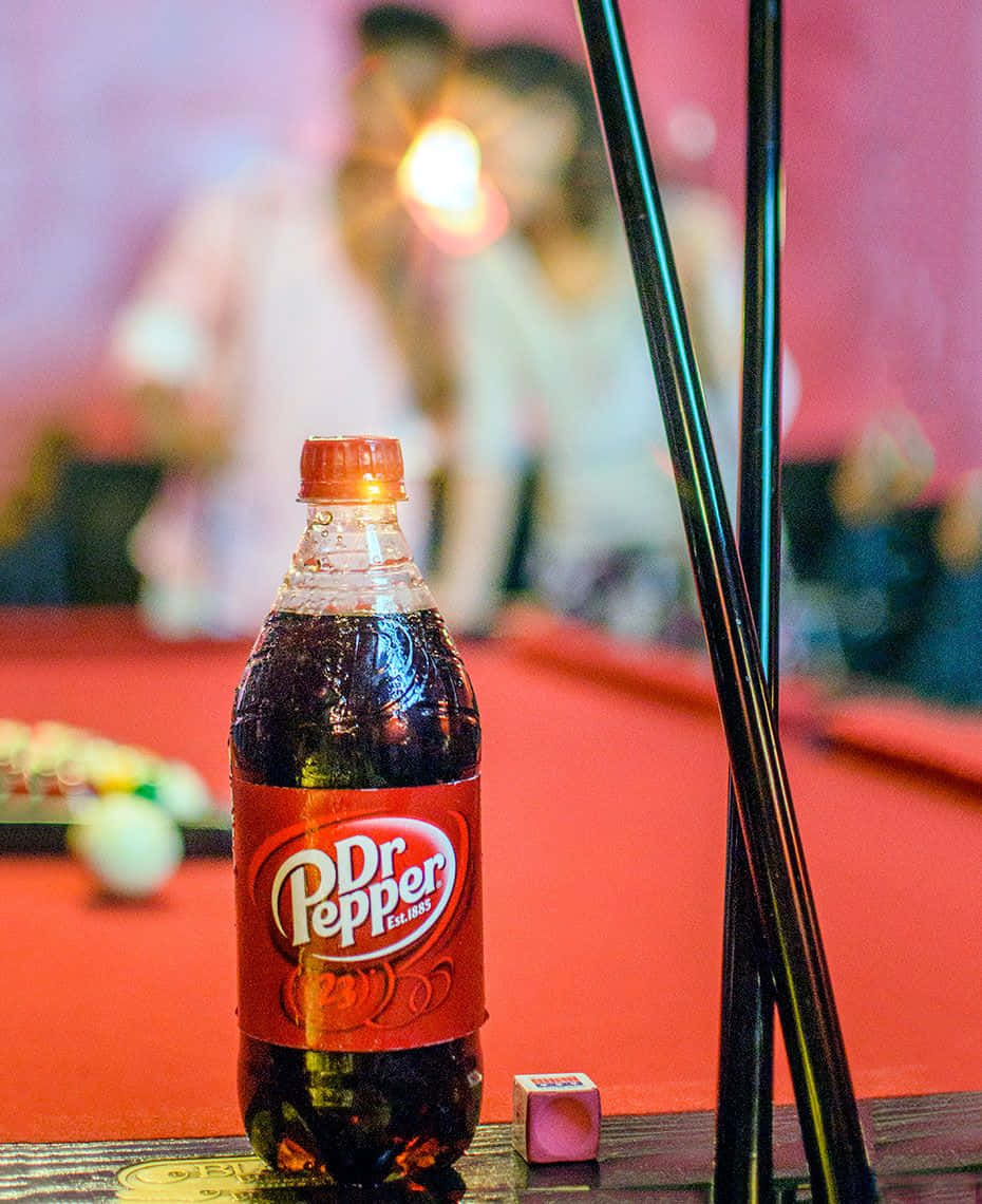 Dr Pepper Bottleon Pool Table Wallpaper