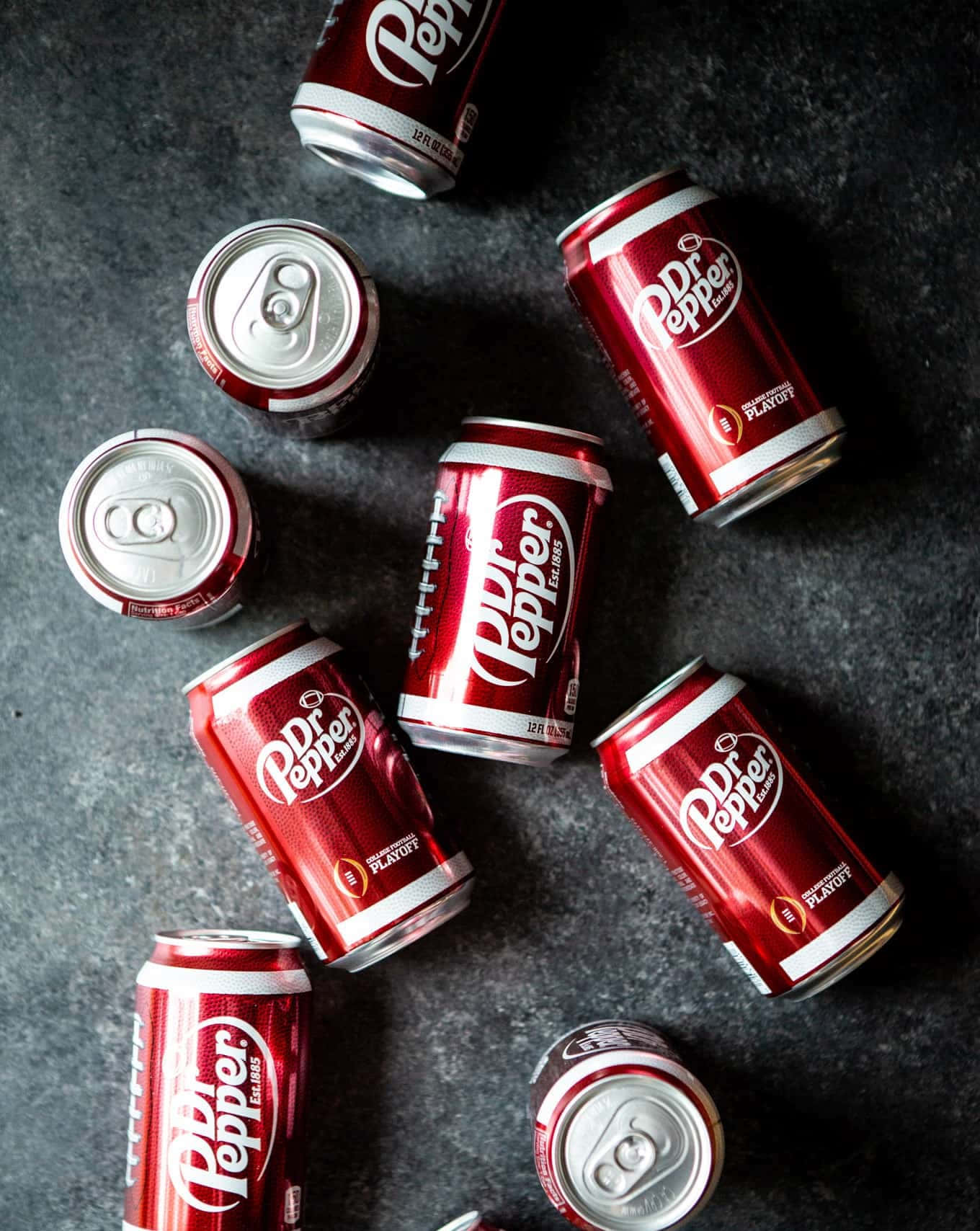 Dr Pepper Cans Aesthetic Top View Wallpaper