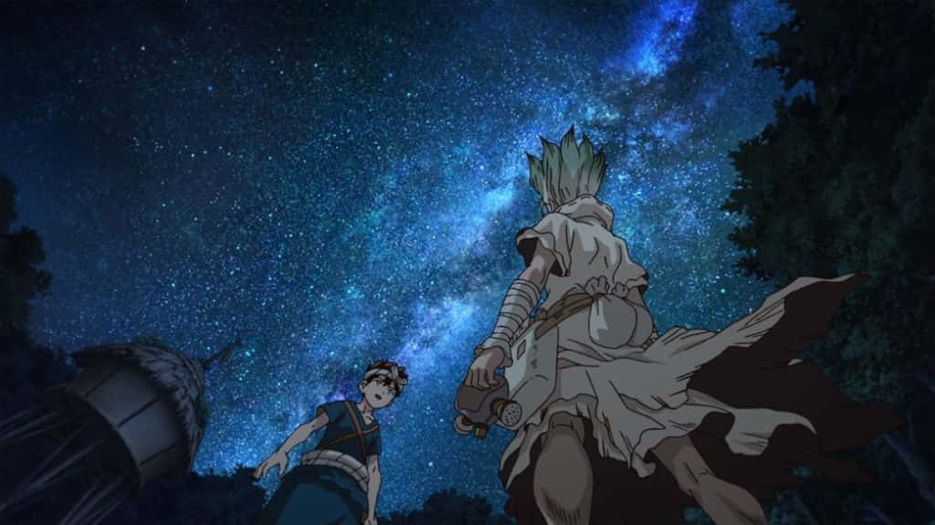 Dr Stone Night Sky Adventure Wallpaper