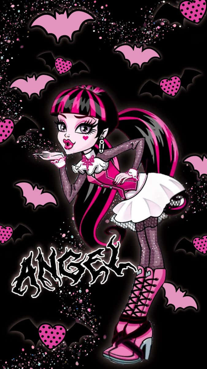 Draculaura Monster High Angel Pose Wallpaper