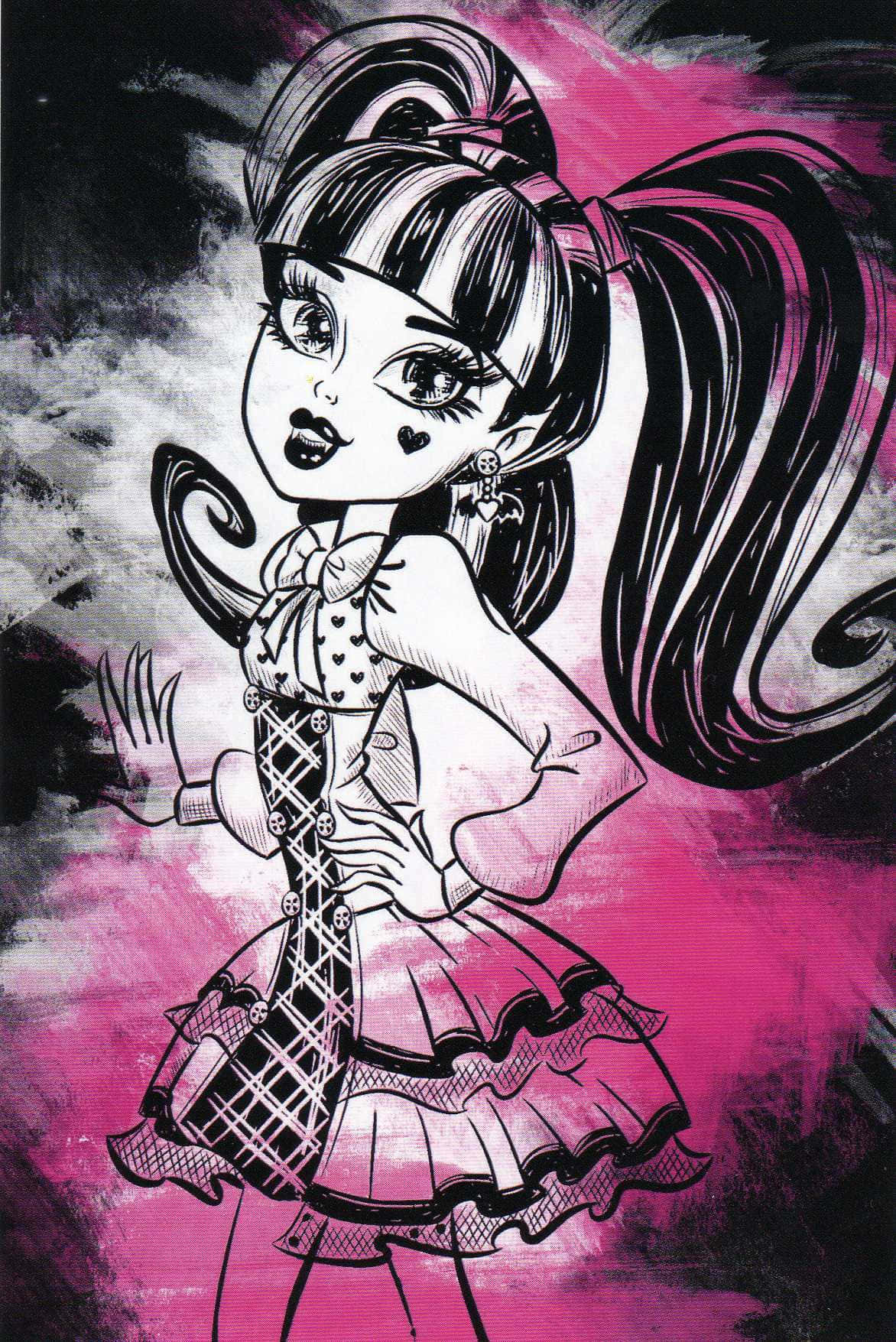 Draculaura Monster High Illustration Wallpaper