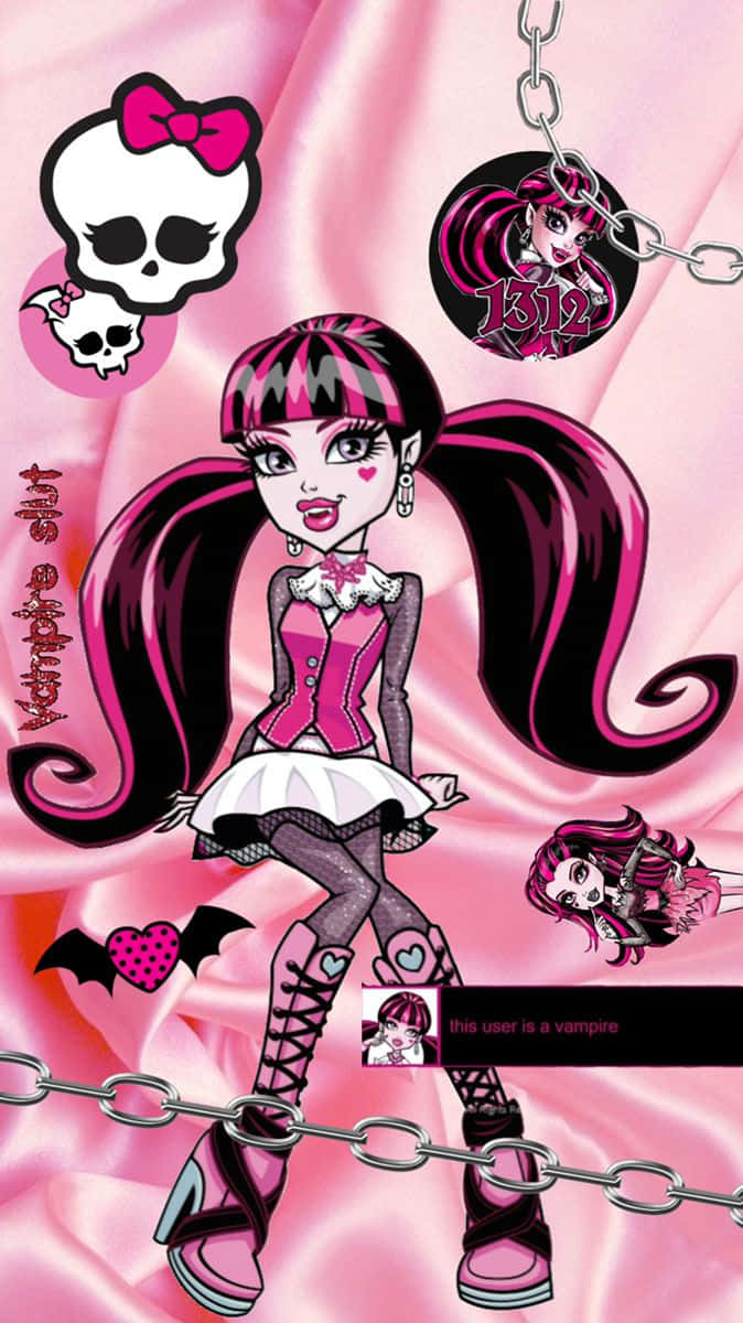 Draculaura Monster High Illustration Wallpaper