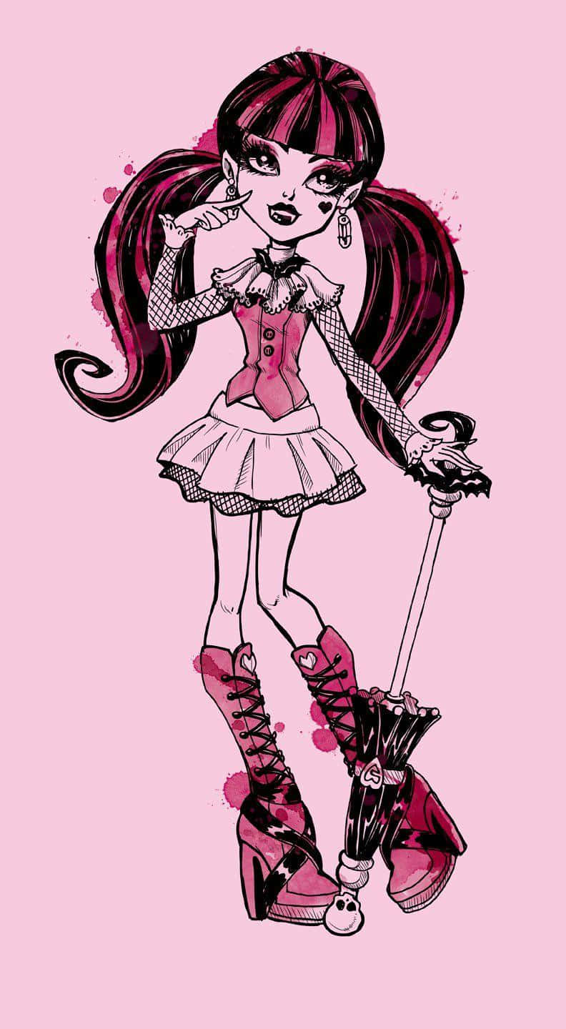 Draculaura Monster High Illustration Wallpaper