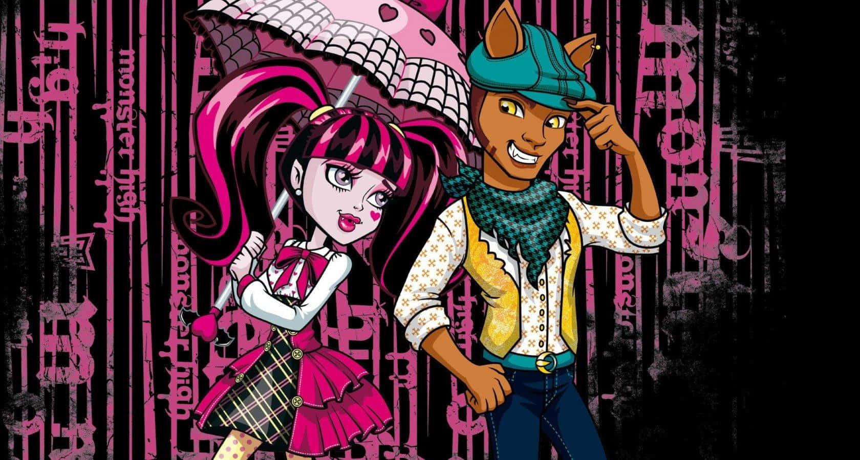 Draculauraand Friend Monster High Wallpaper