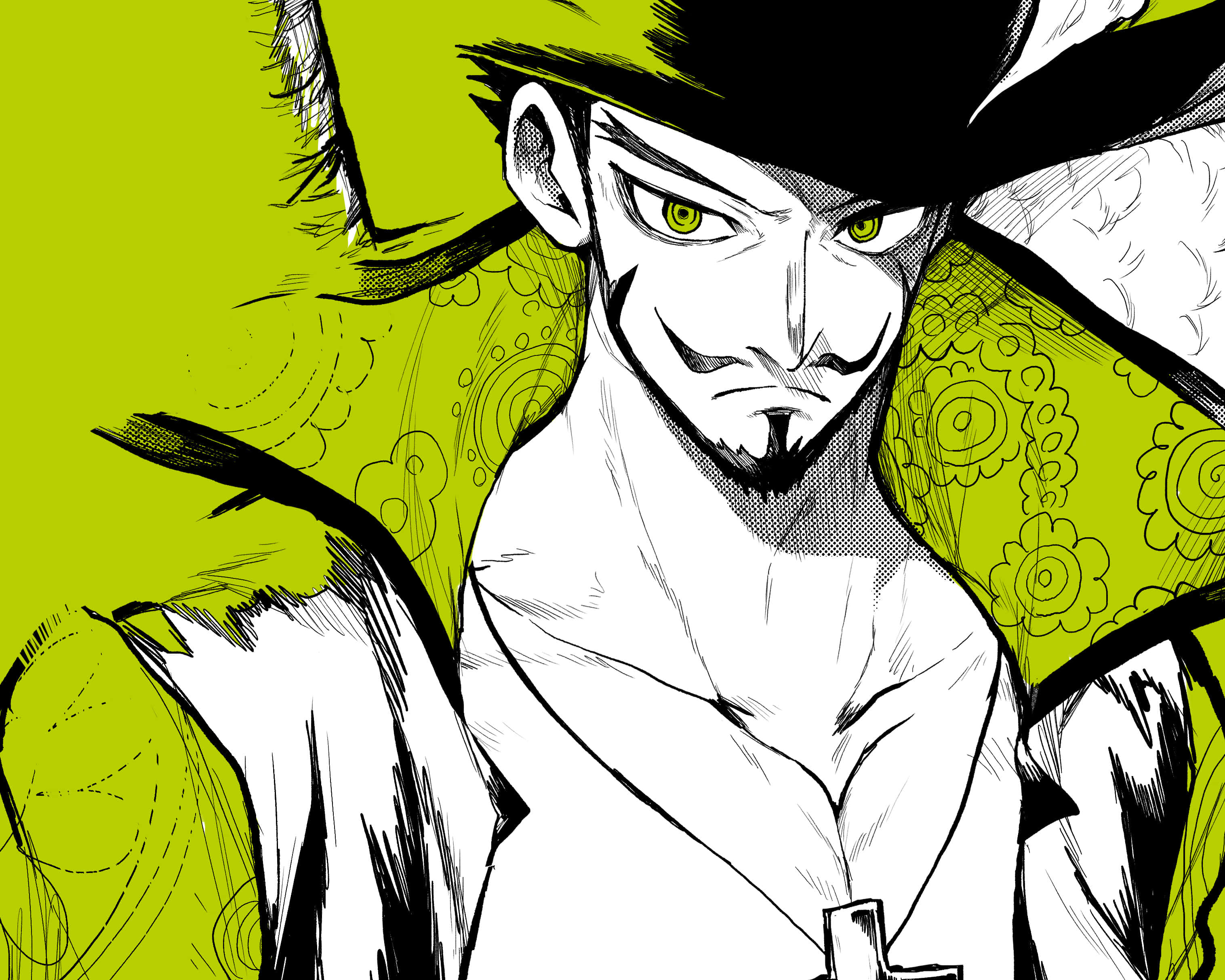 Dracule Mihawk, The Strongest Swordsman Of The World.