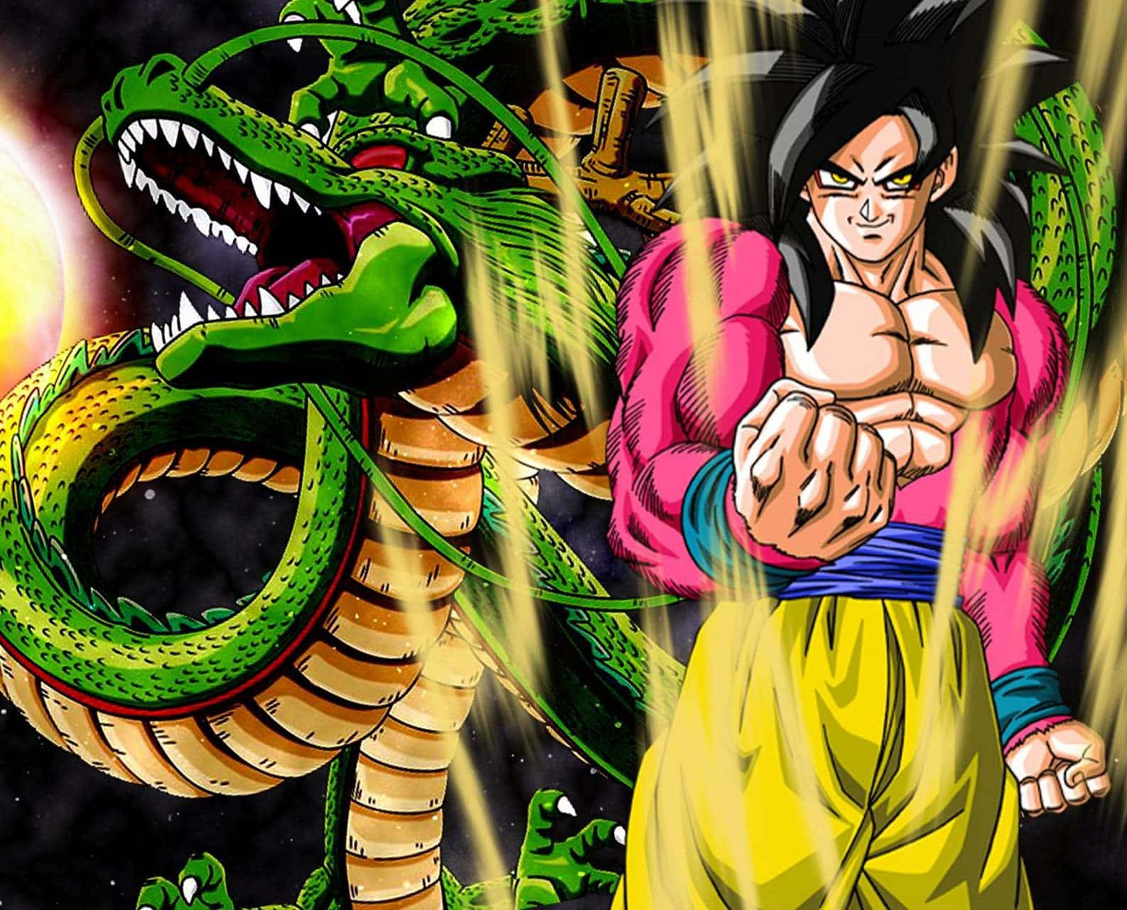 Dragon Ball Shenronand Yamcha Artwork Wallpaper