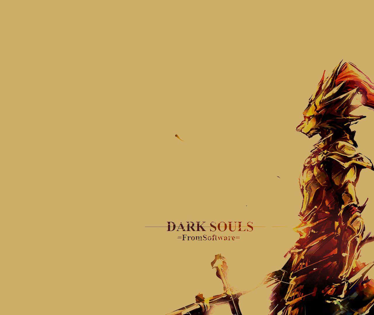 Dragon Slayer Ornstein In Battle Pose Wallpaper