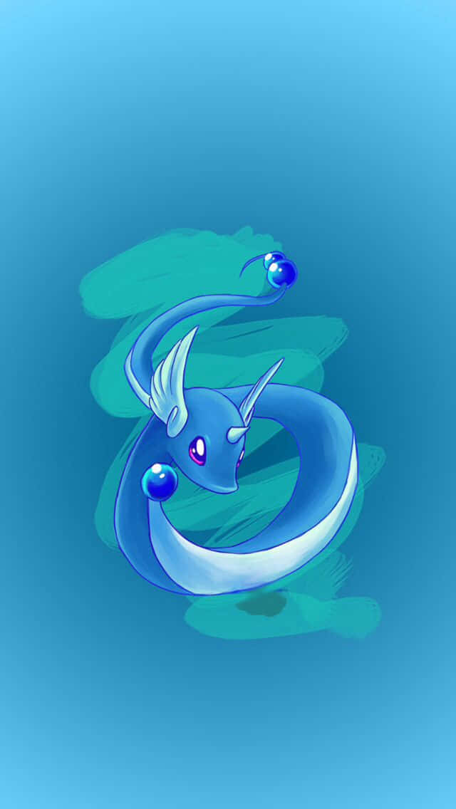 Dragonair Pokemon Swimming In Water Wallpaper