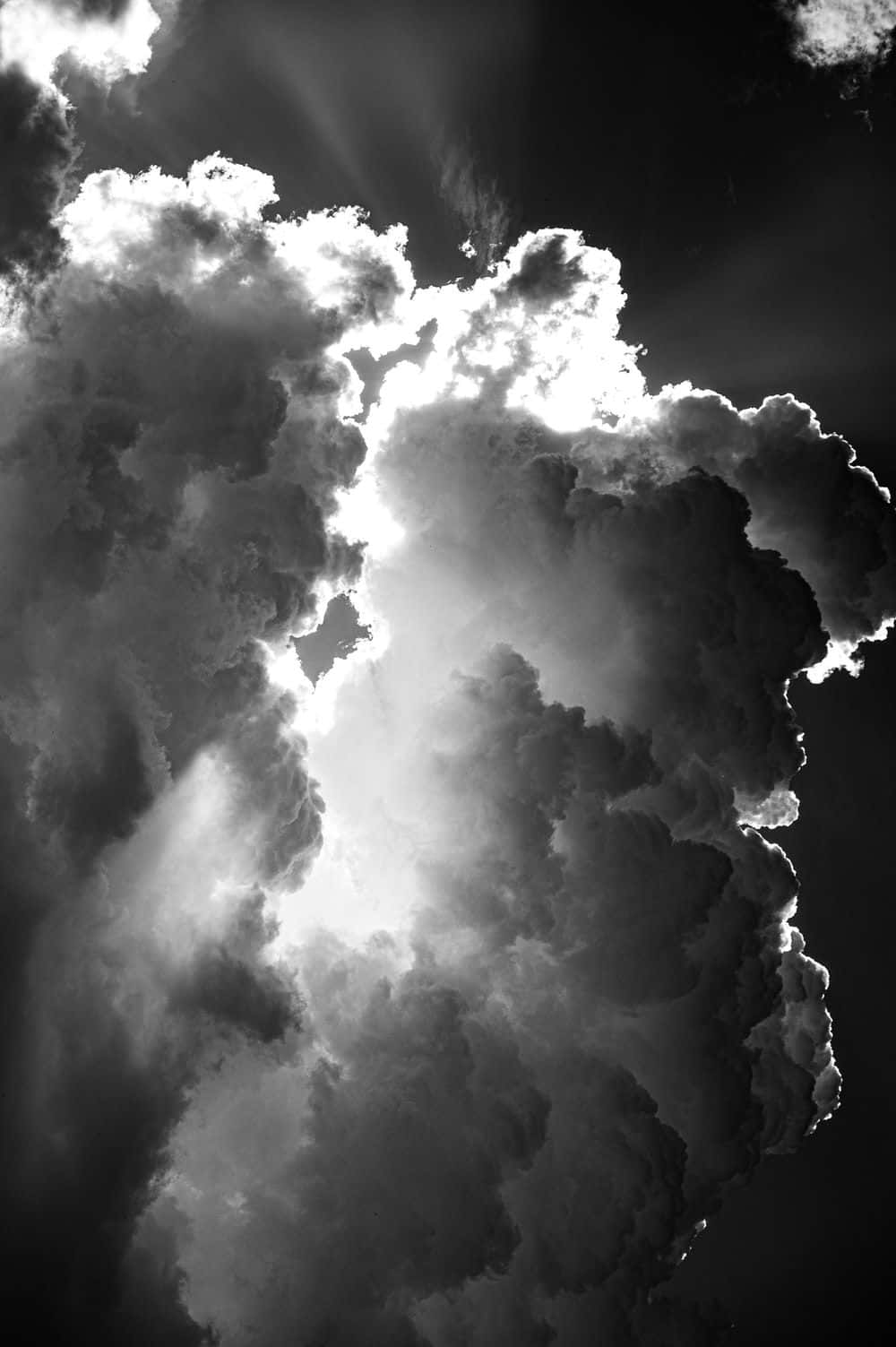 Dramatic Black And White Sky Wallpaper