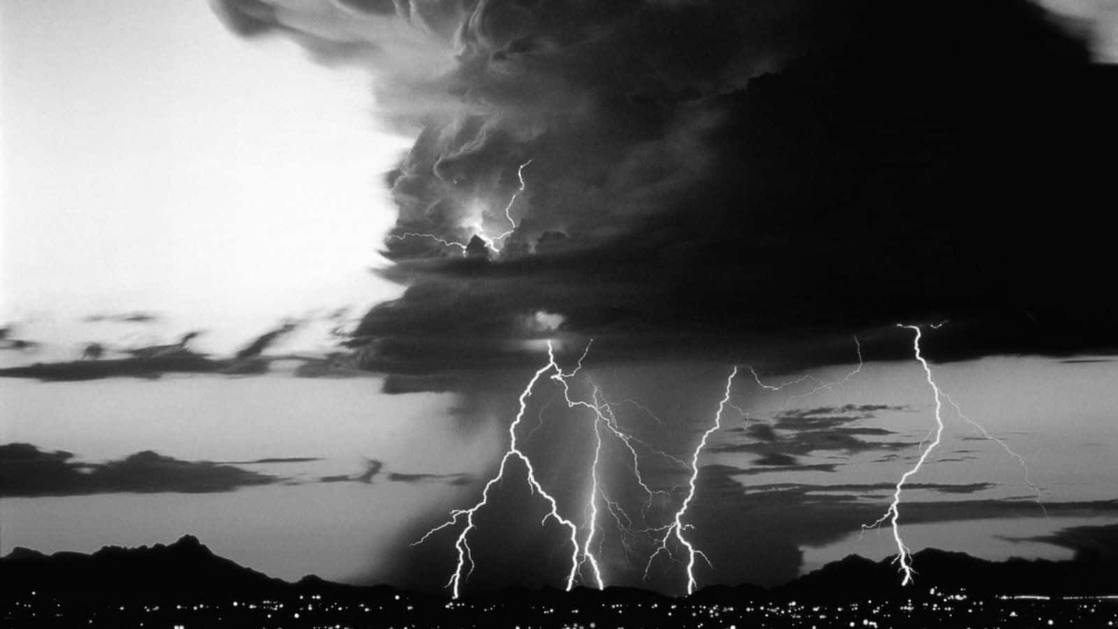 Dramatic Black And White Storm Wallpaper