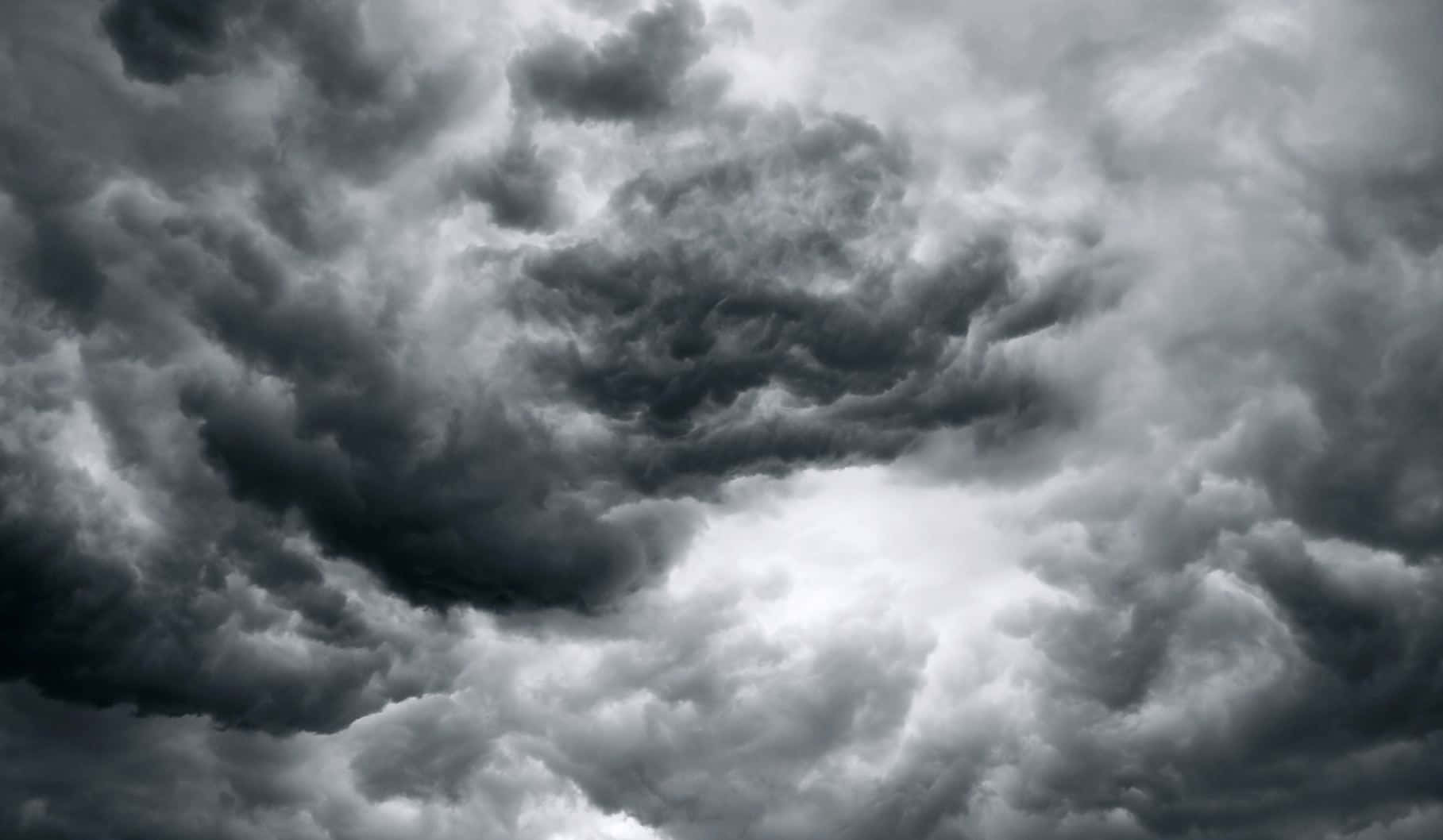 Dramatic Black And White Storm Wallpaper