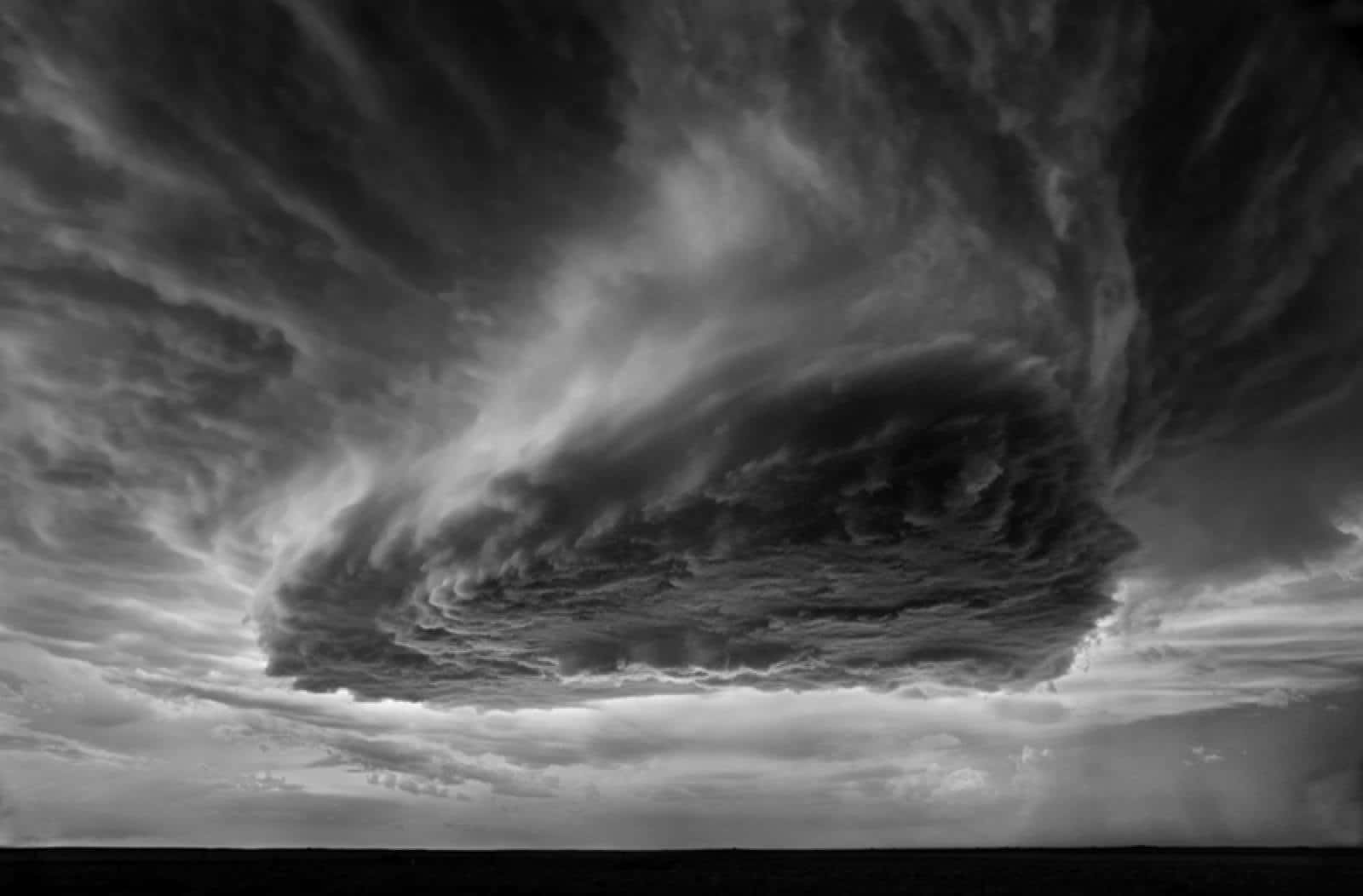 Dramatic Black And White Storm Wallpaper