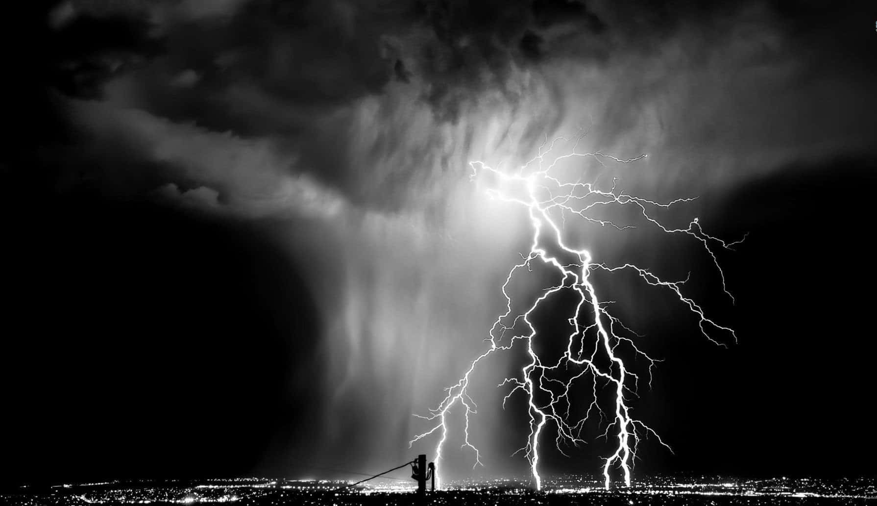 Dramatic Black And White Storm Wallpaper