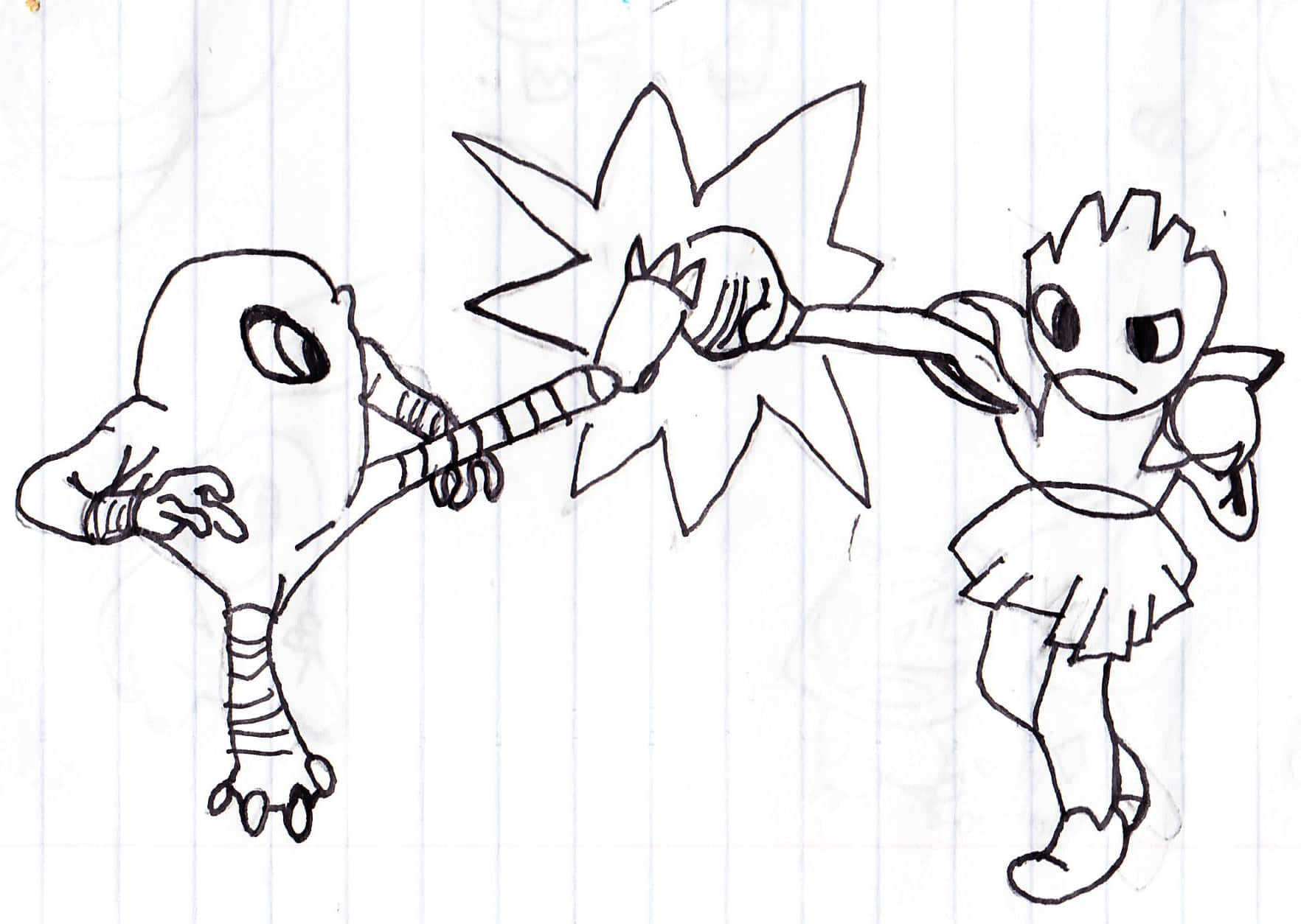 Drawing Of Hitmonlee Versus Hitmonchan Wallpaper