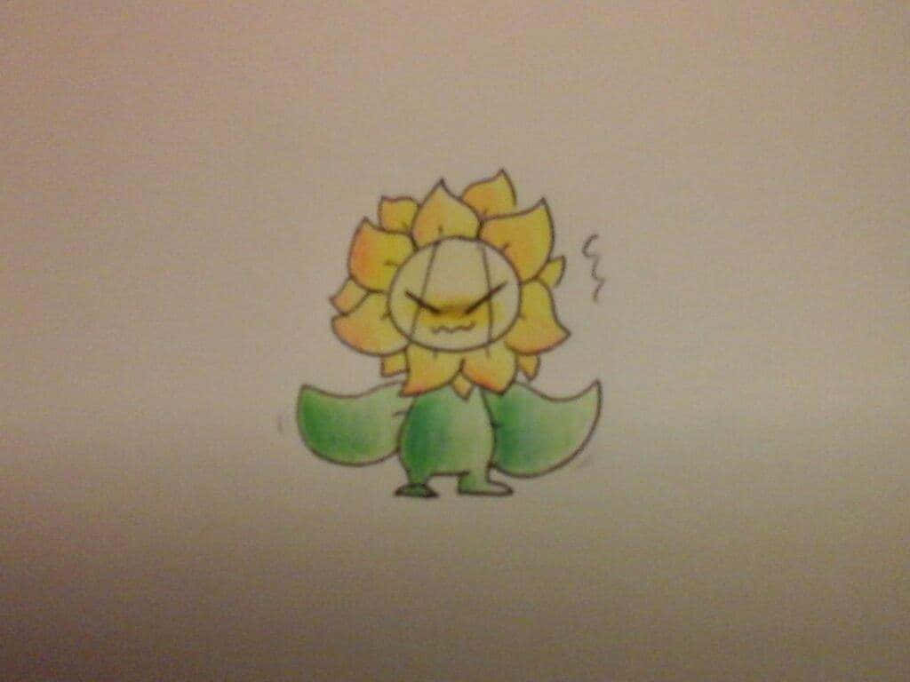 Drawing Of Upset Sunflora Wallpaper