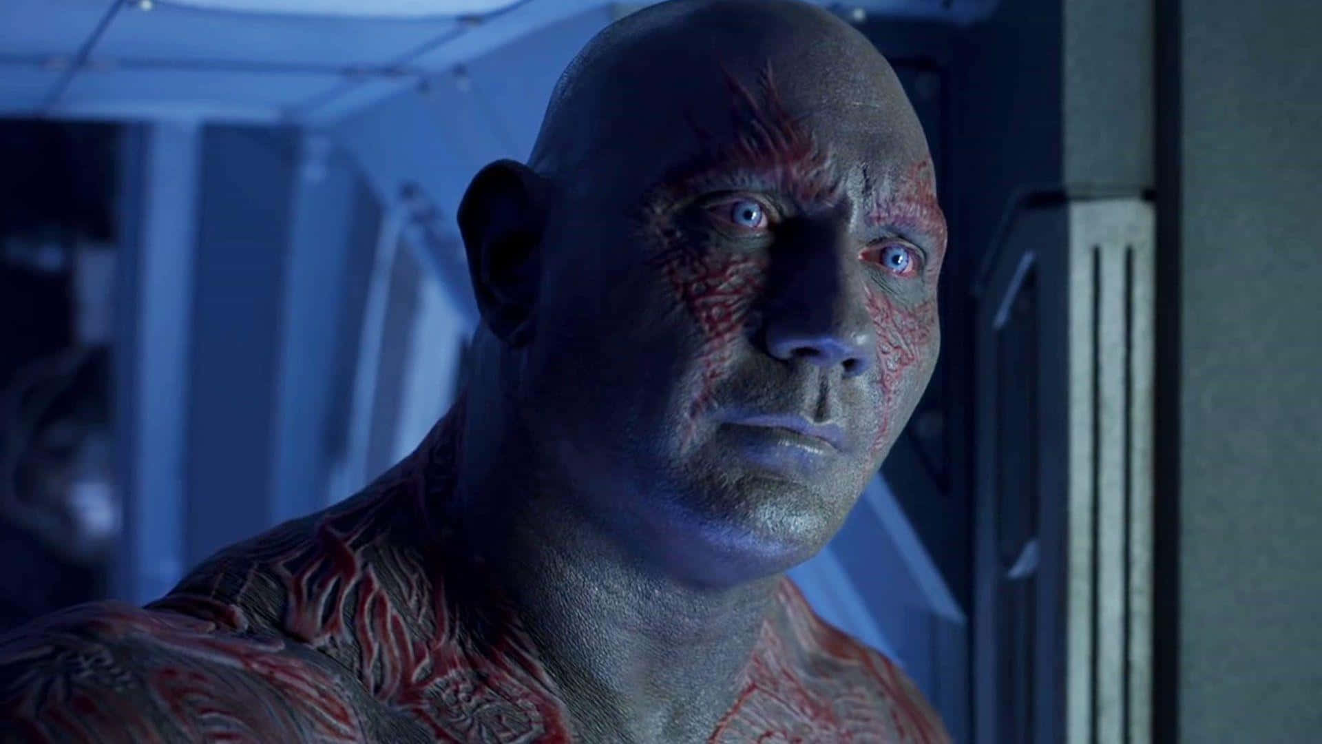 Drax The Destroyer Prepares For Battle Wallpaper