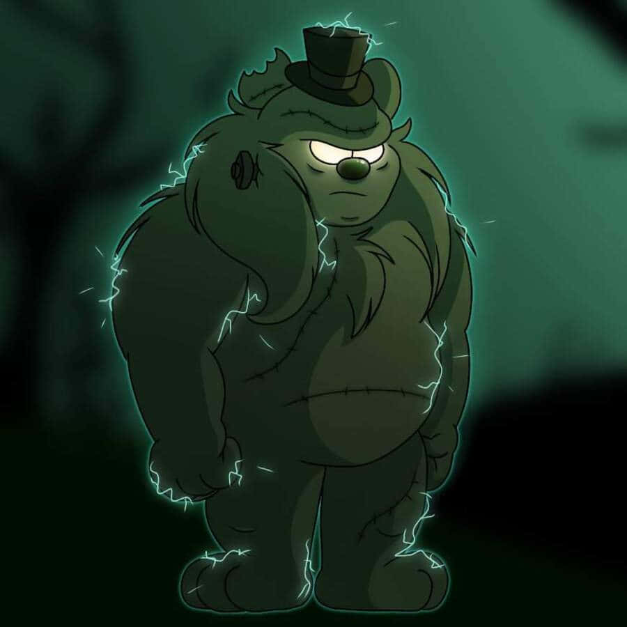 Dreadbear Standing Menacingly In A Dark Environment Wallpaper