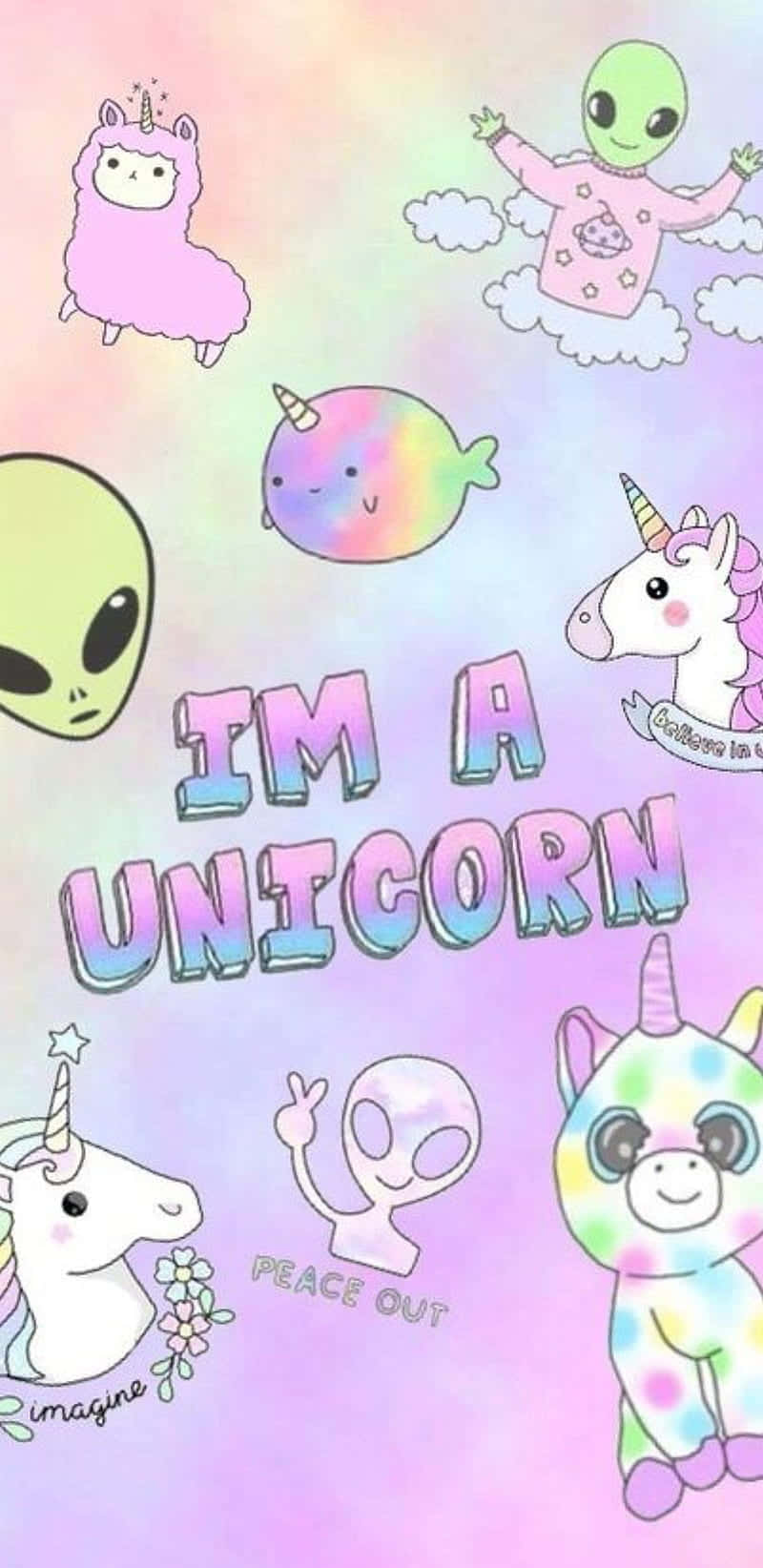 Dreamy And Magical Pastel Unicorn Wallpaper