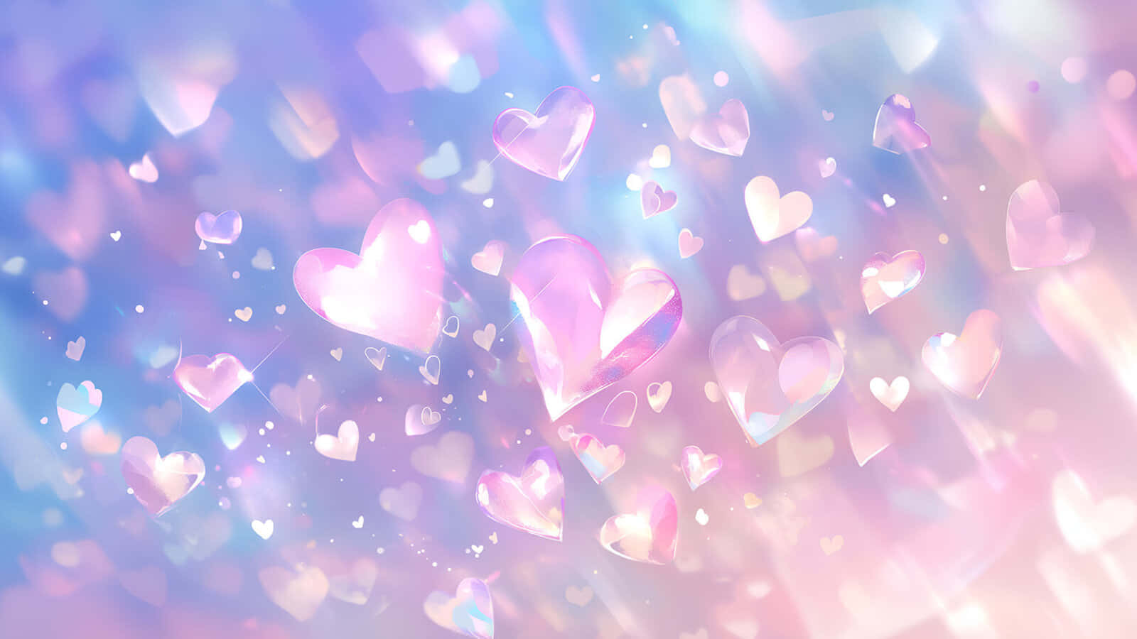 Dreamy Hearts Bokeh Background Wallpaper