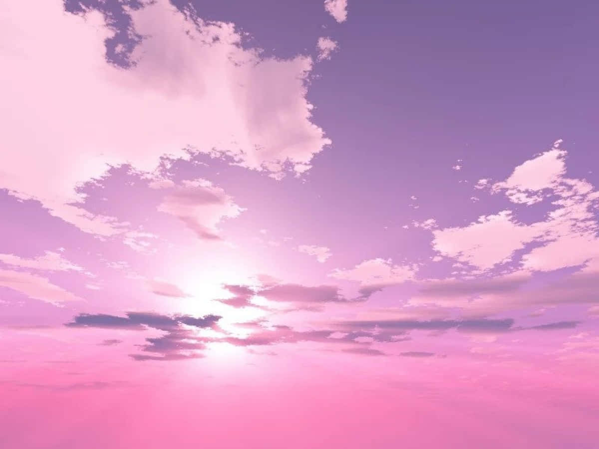 Dreamy Pink Sky At Sunset Wallpaper