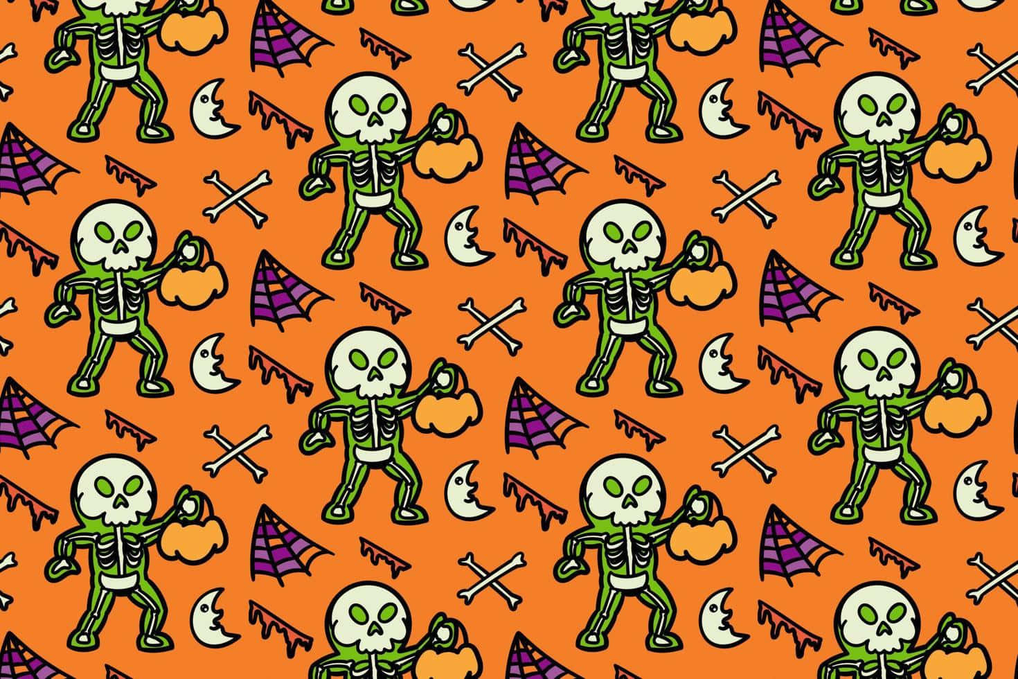 Dress Up As A Skeletal Figure This Halloween! Wallpaper