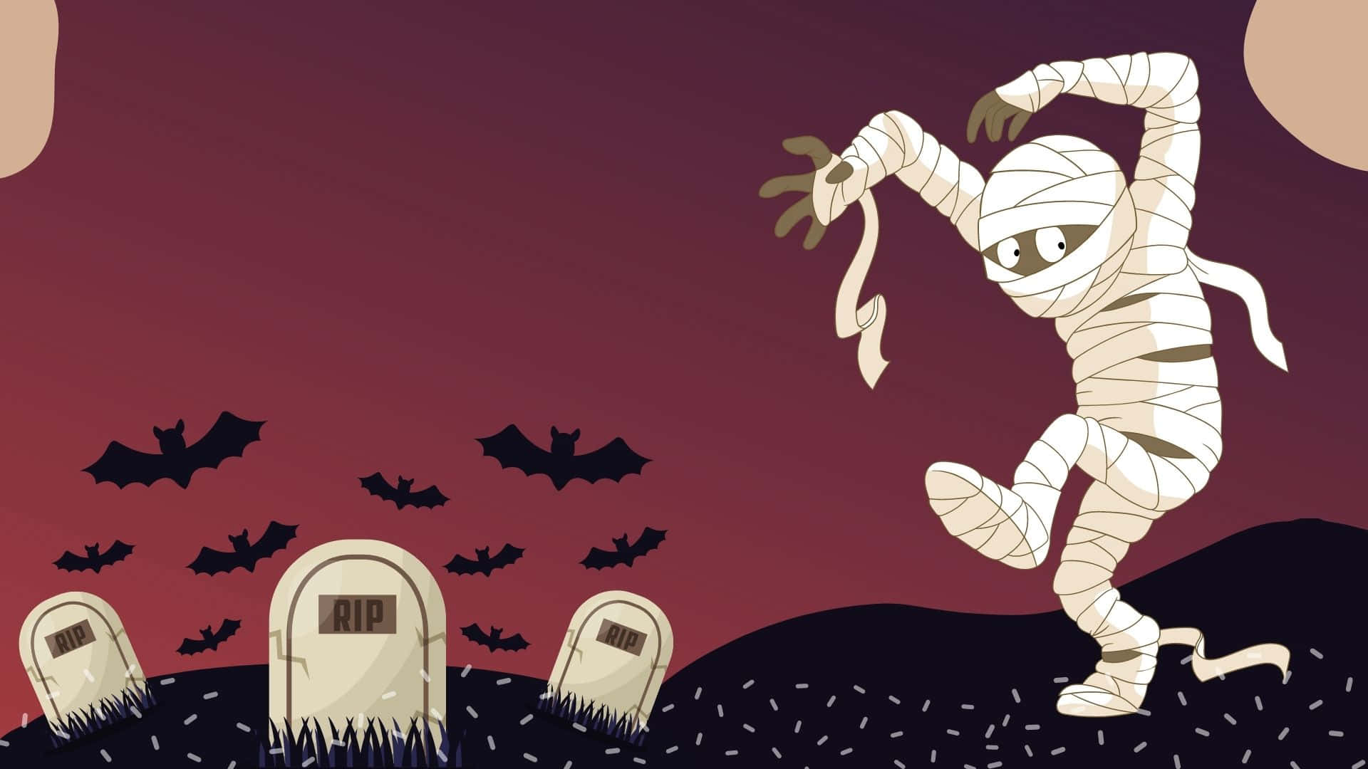 Dress Up For Halloween In A Stylish Mummy Costume Wallpaper