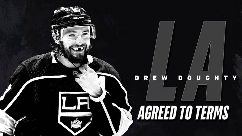 Drew Doughty Smiling At Contract Signing With Los Angeles Kings Wallpaper