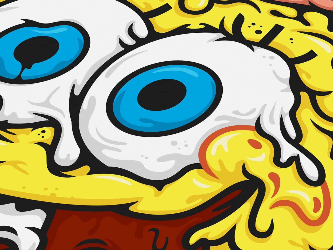 Drippy Sponge Bob Artwork Wallpaper