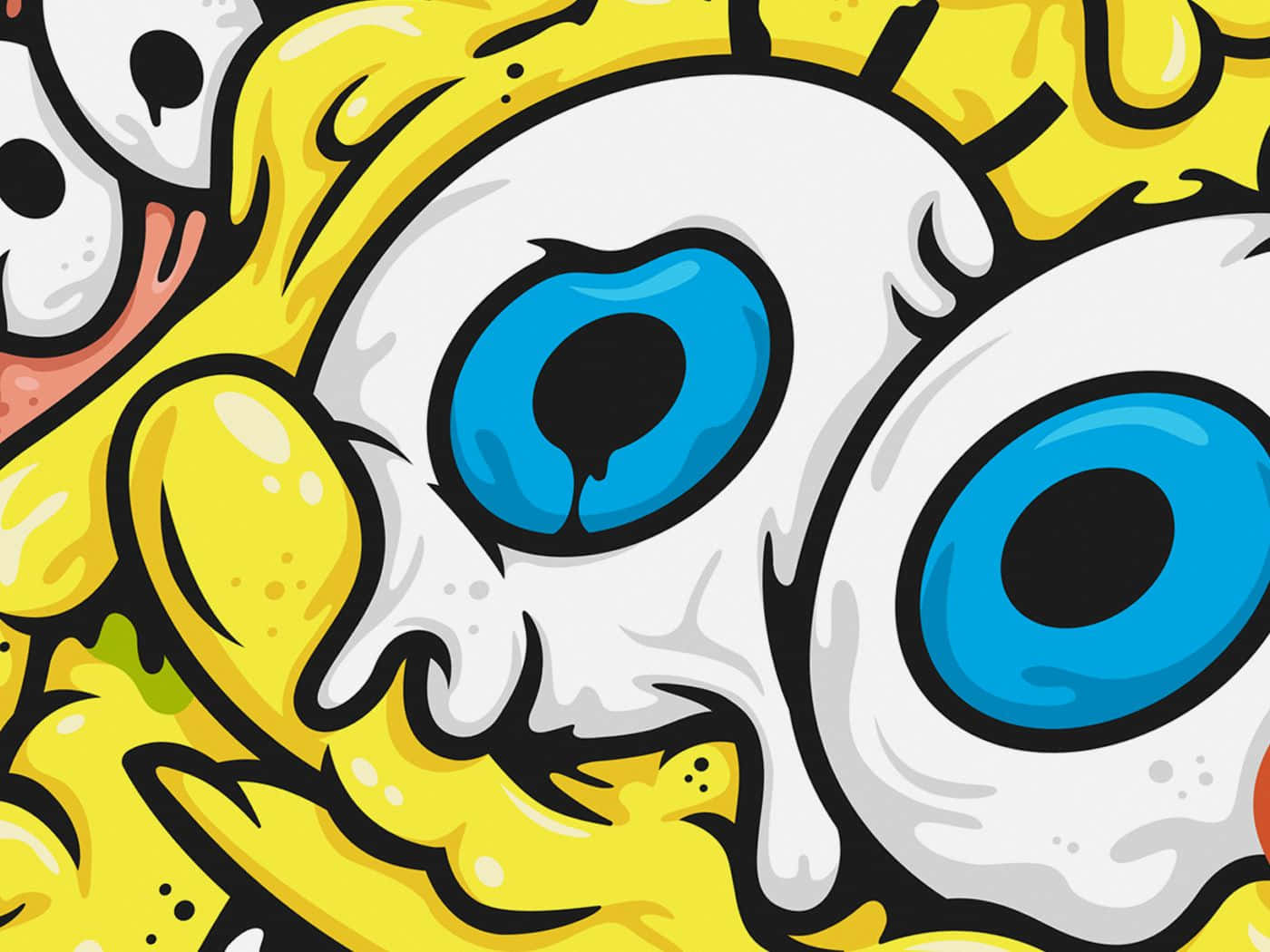 Drippy Spongebob Artwork Wallpaper