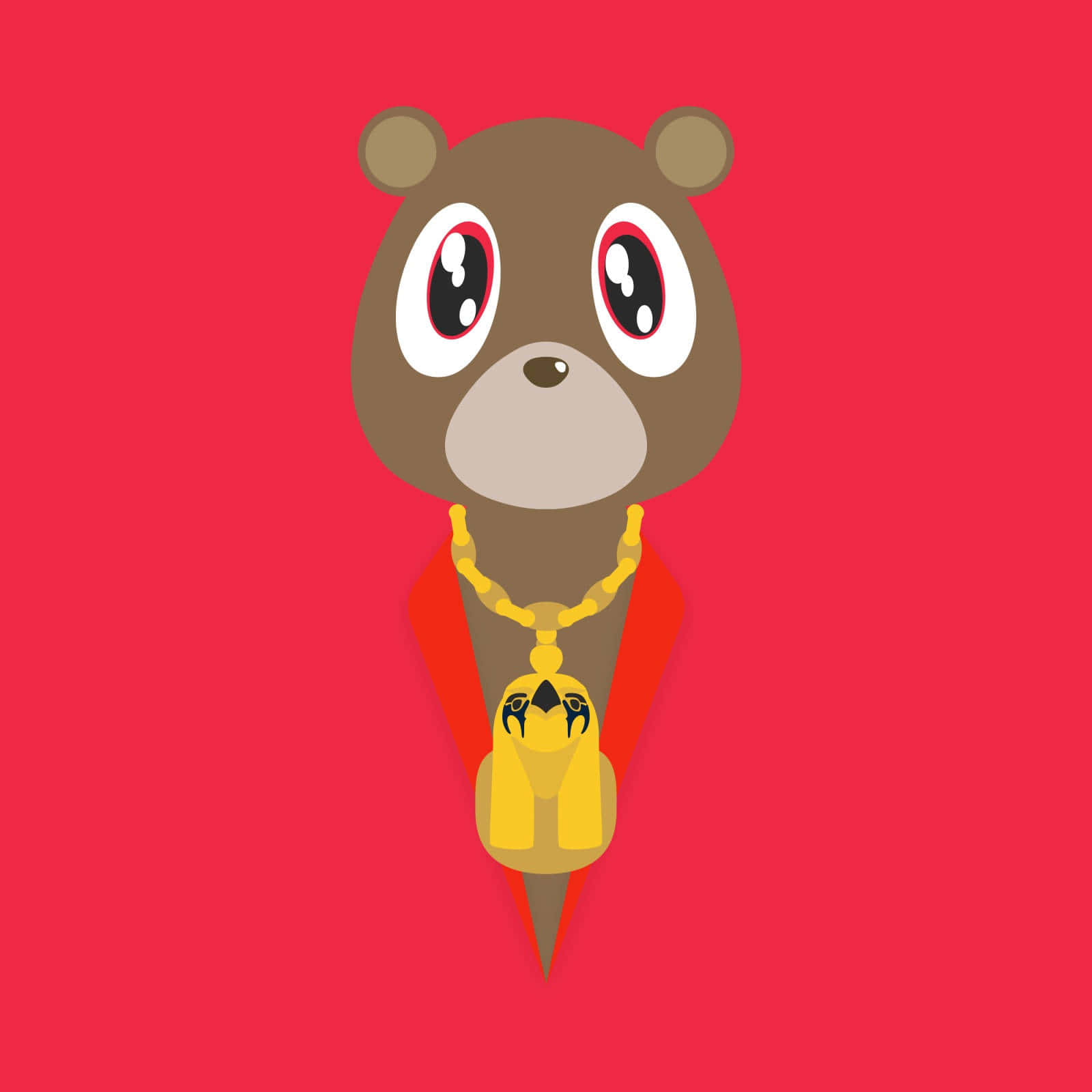 Dropout Bear Red Background Wallpaper