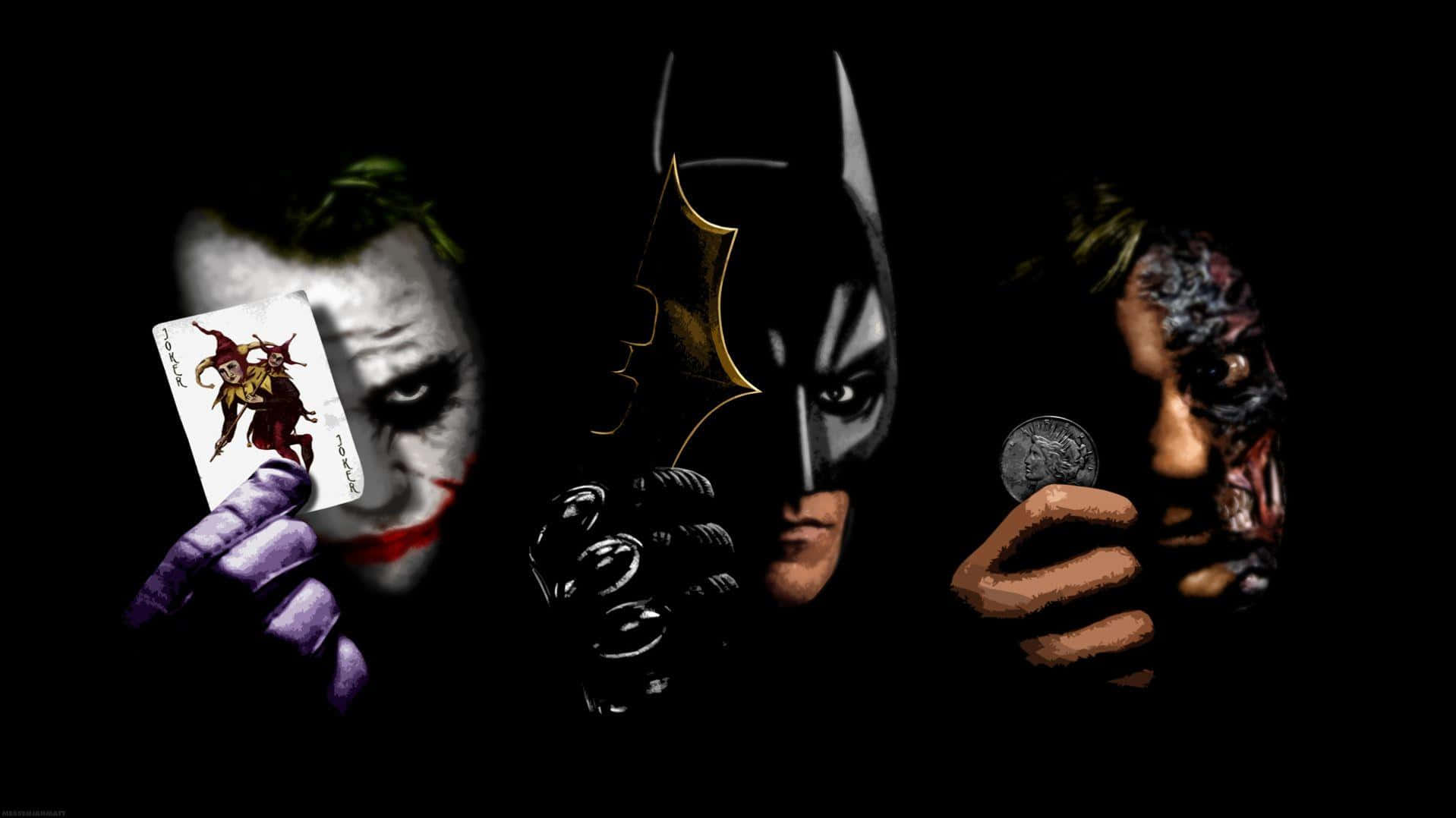 Duality Of The Dark Knight - Batman And Joker Fusion Wallpaper