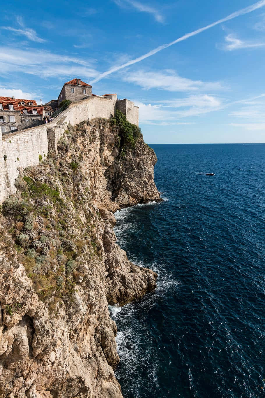 Dubrovnik Rough And Jagged Cliff Wallpaper