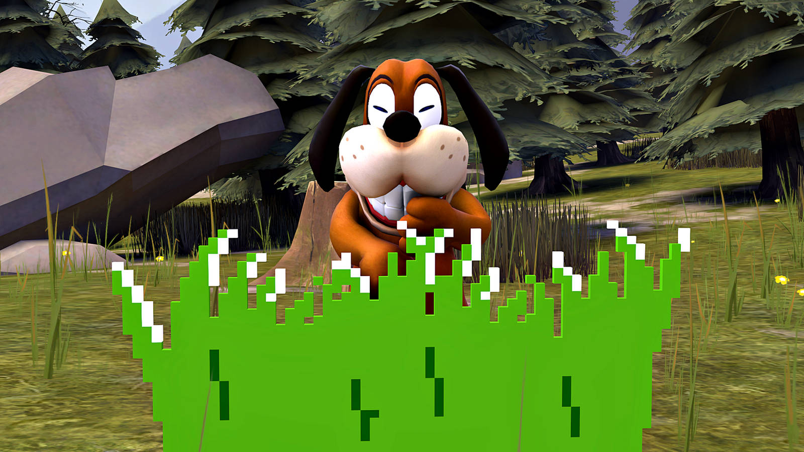 Duck Hunt Dog Giggle Wallpaper