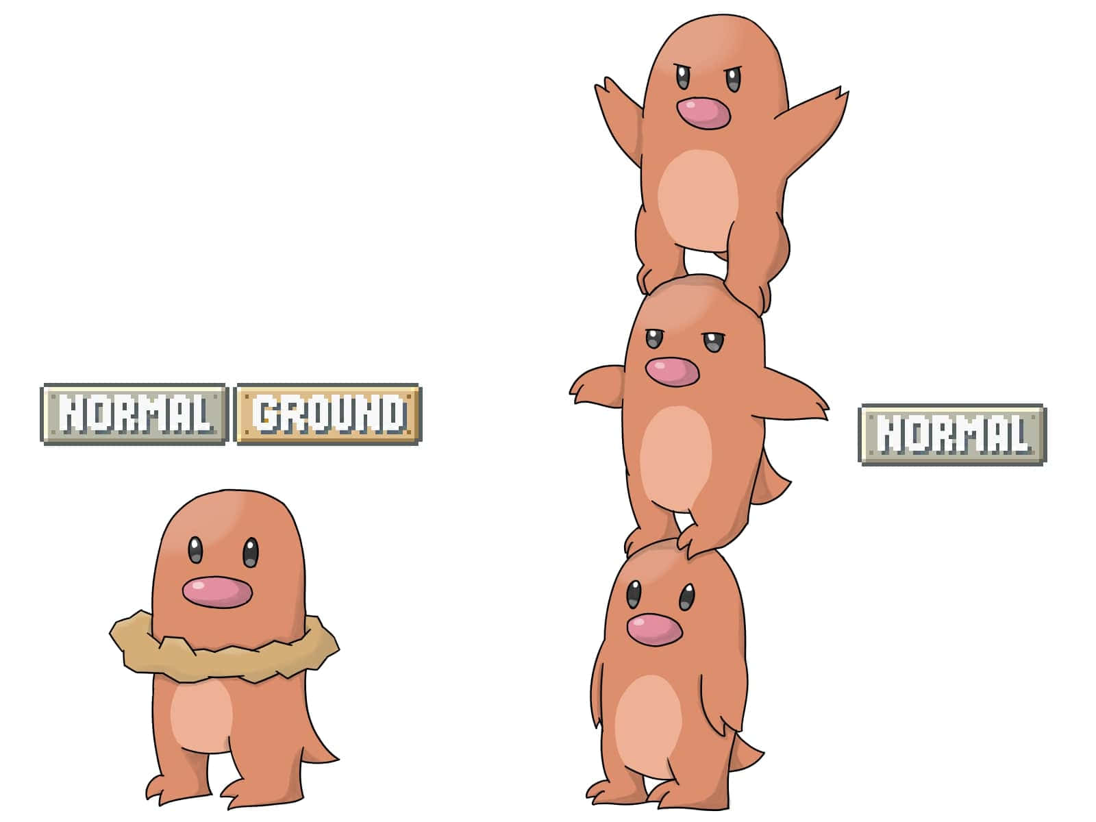 Dugtrio And Diglett Art Wallpaper