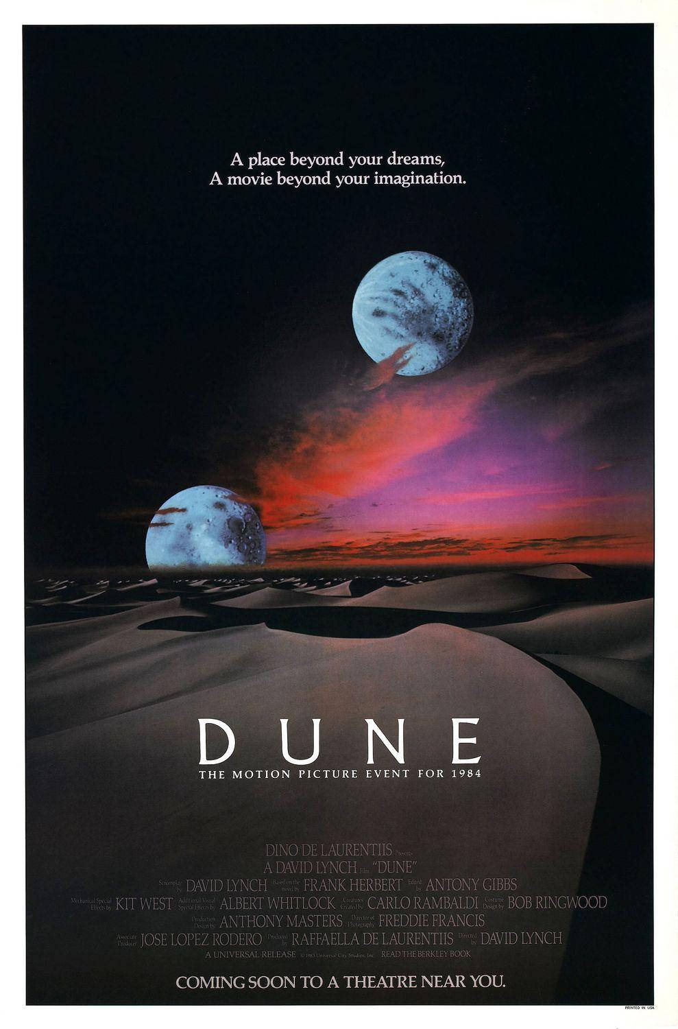 Dune Movie Cinema Promotional Poster Wallpaper