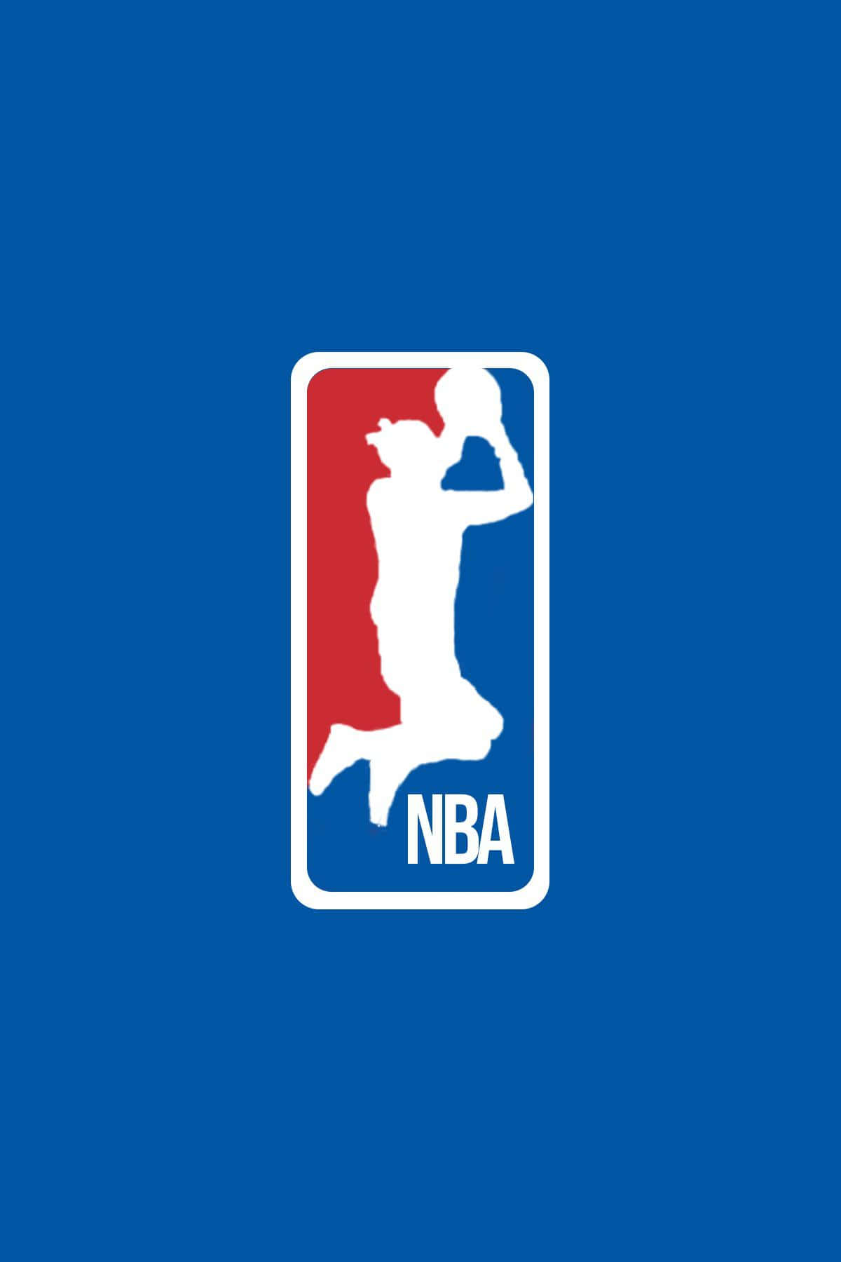 Dunking Nba Logo On Blue Wallpaper