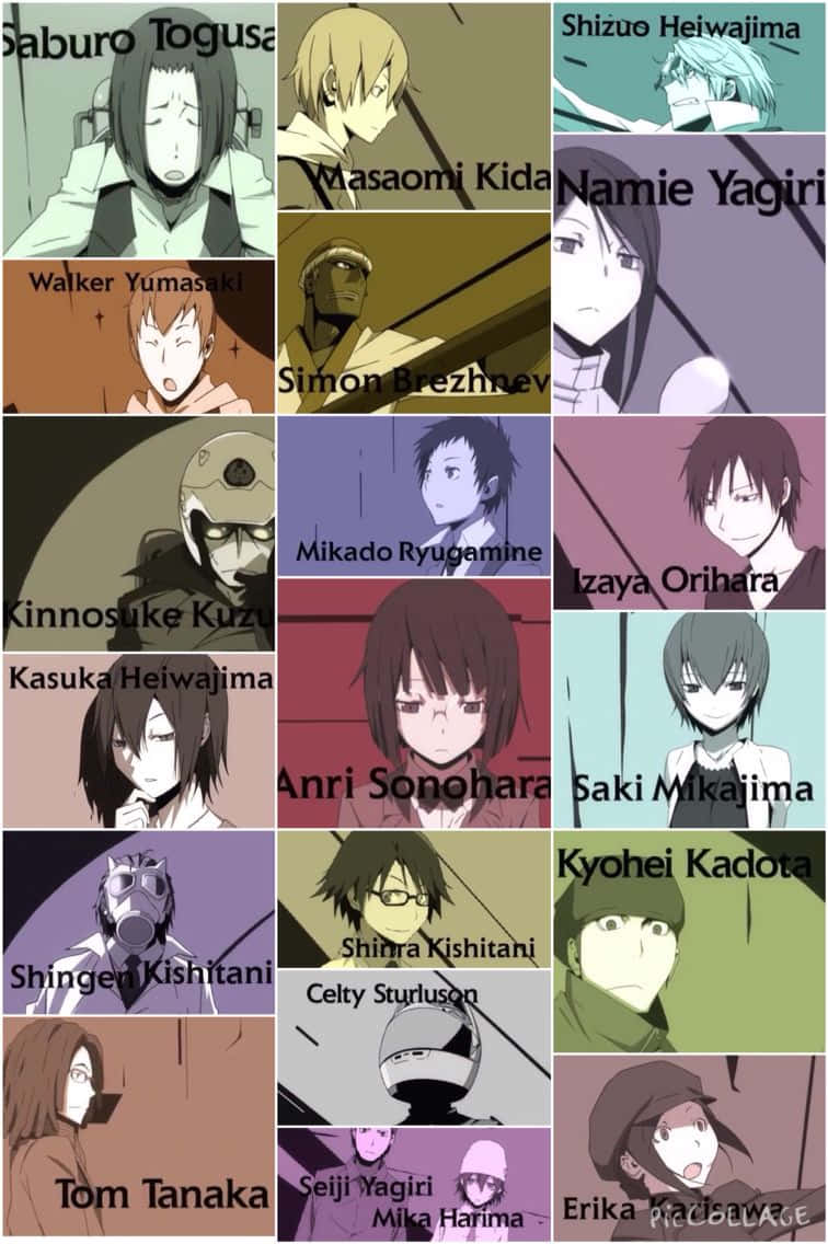 Durarara Character Collage Wallpaper