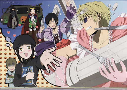 Durarara Characters Quirky Moments Wallpaper