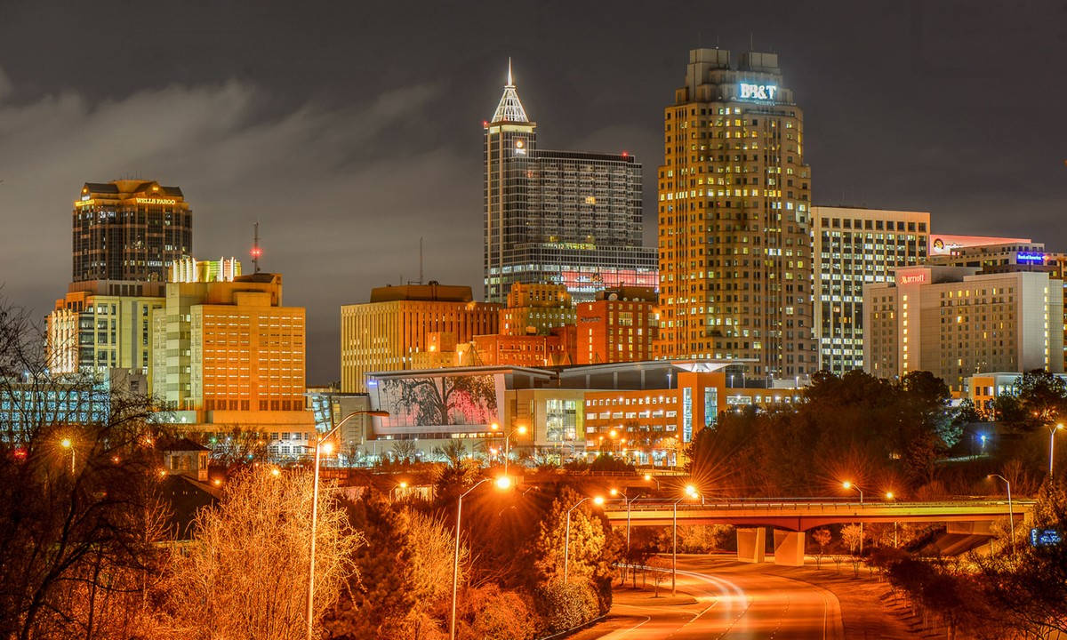 Durham's Bright City Lights Wallpaper