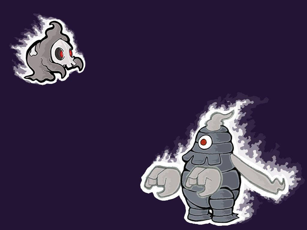 Dusclops With Duskull White Flames Wallpaper