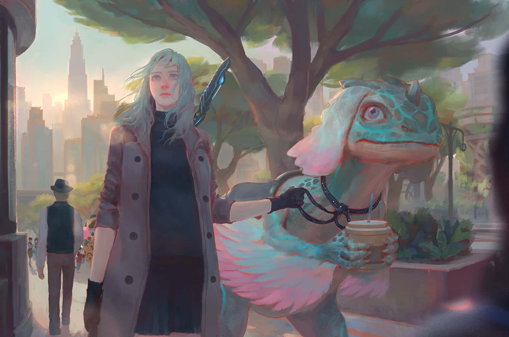 Dusk Magic - An Urban Fantasy Art Illustration Wallpaper