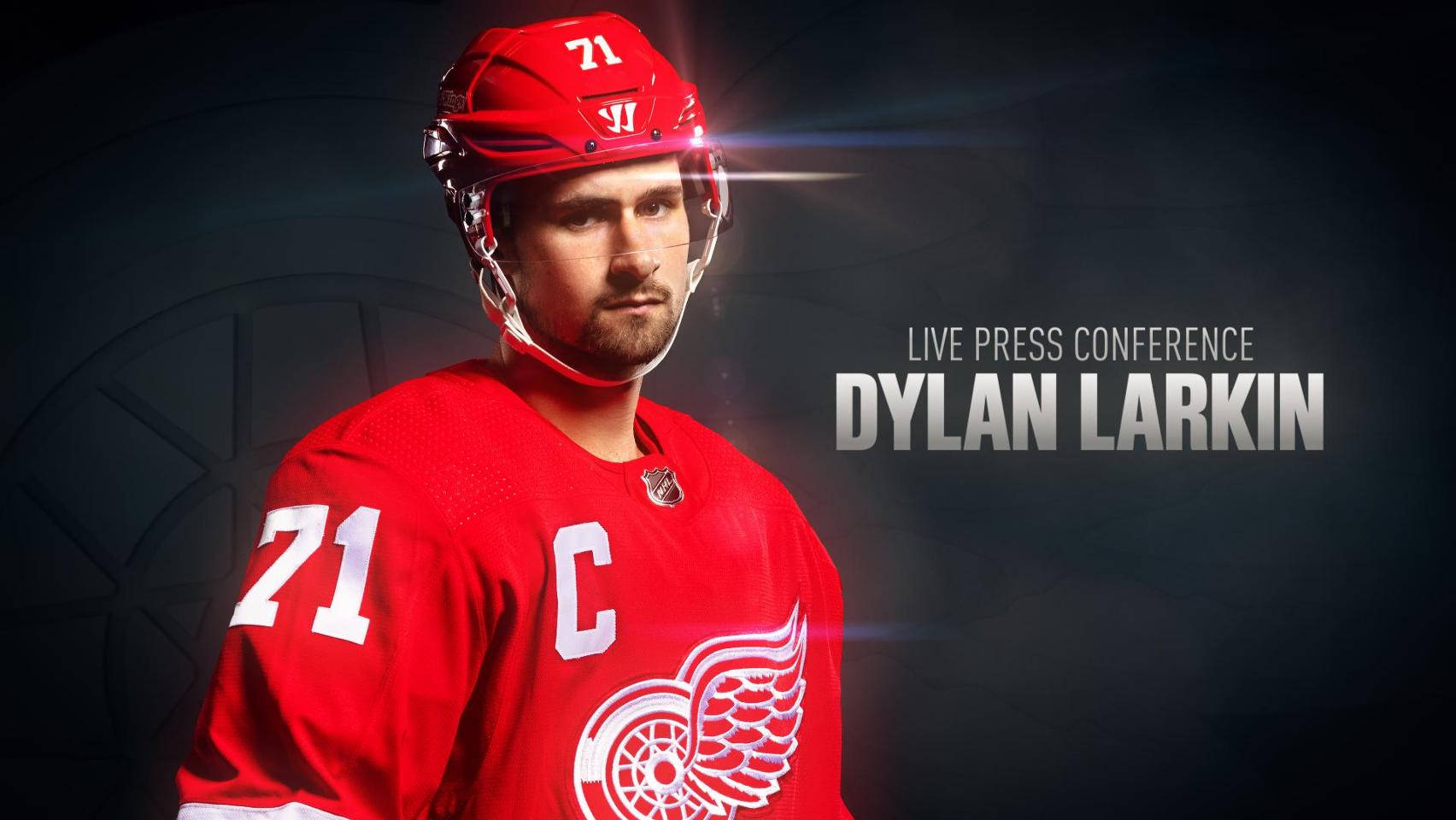 Dylan Larkin Nhl Player Press Conference Wallpaper