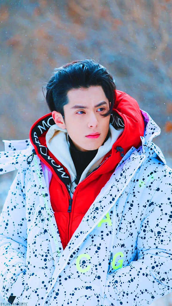 Dylan Wang In Triple Jacket Wallpaper