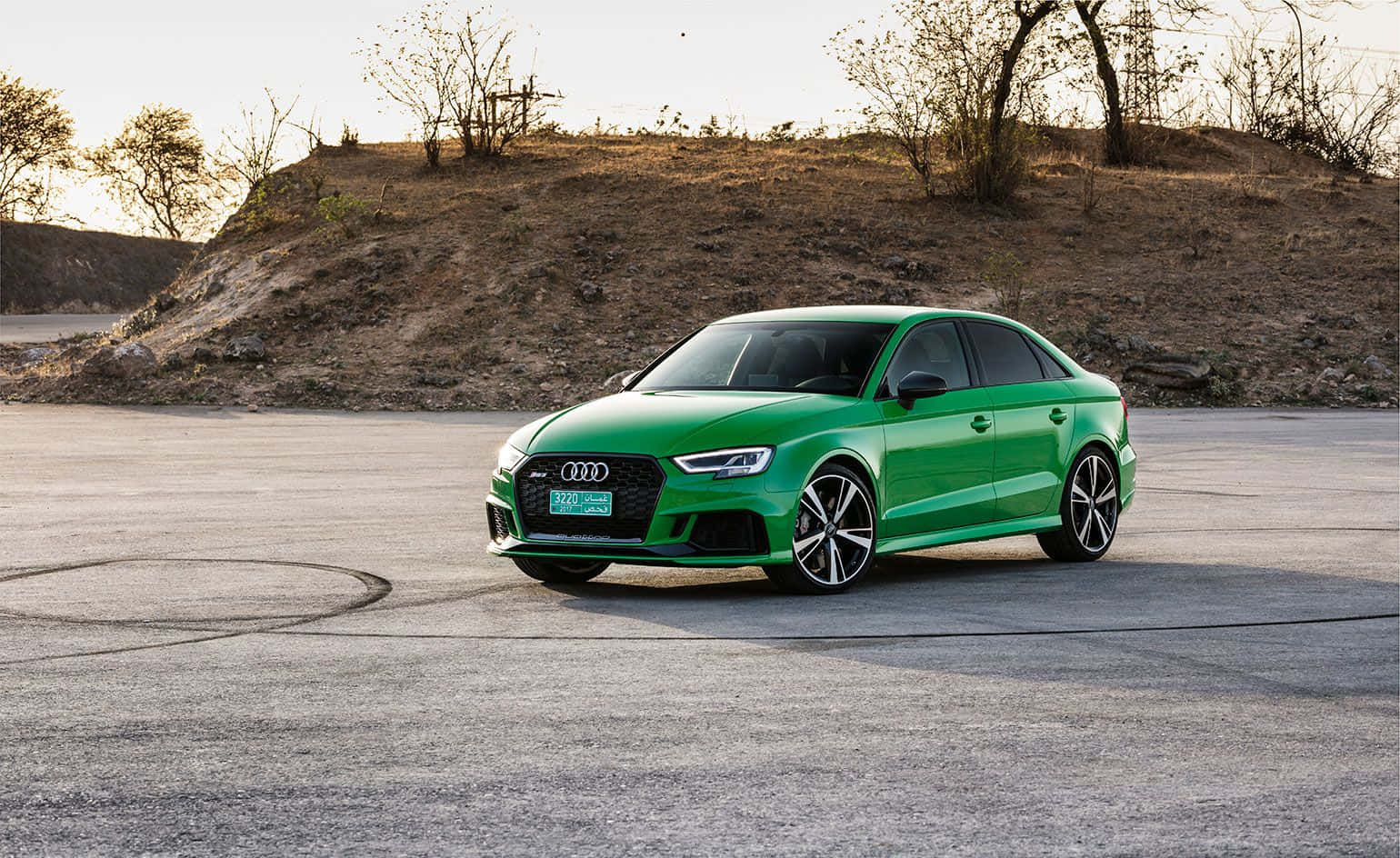 Dynamic Audi Rs3 In Motion Wallpaper